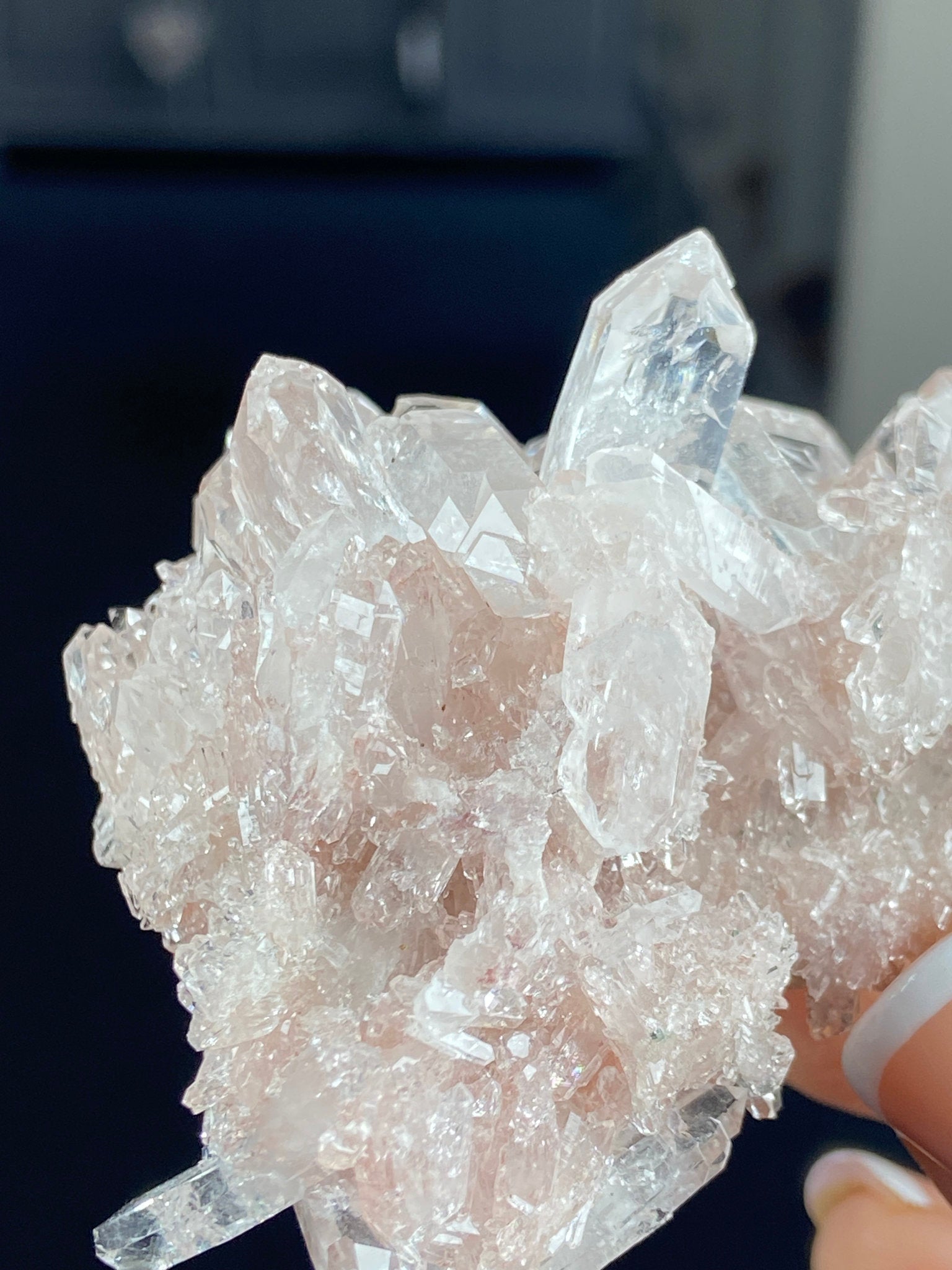 Sacred Pink Lemurian Quartz Cluster