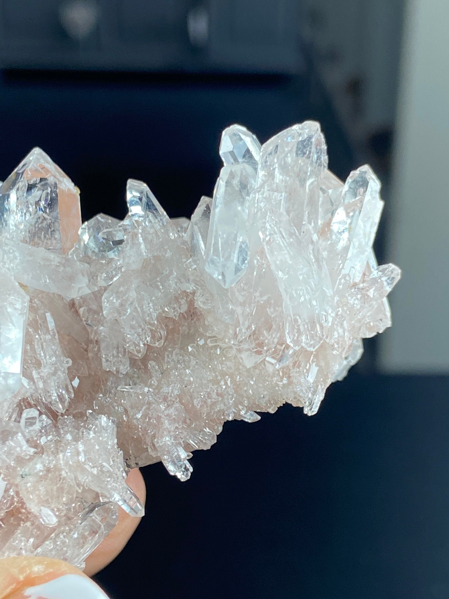 Sacred Pink Lemurian Quartz Cluster