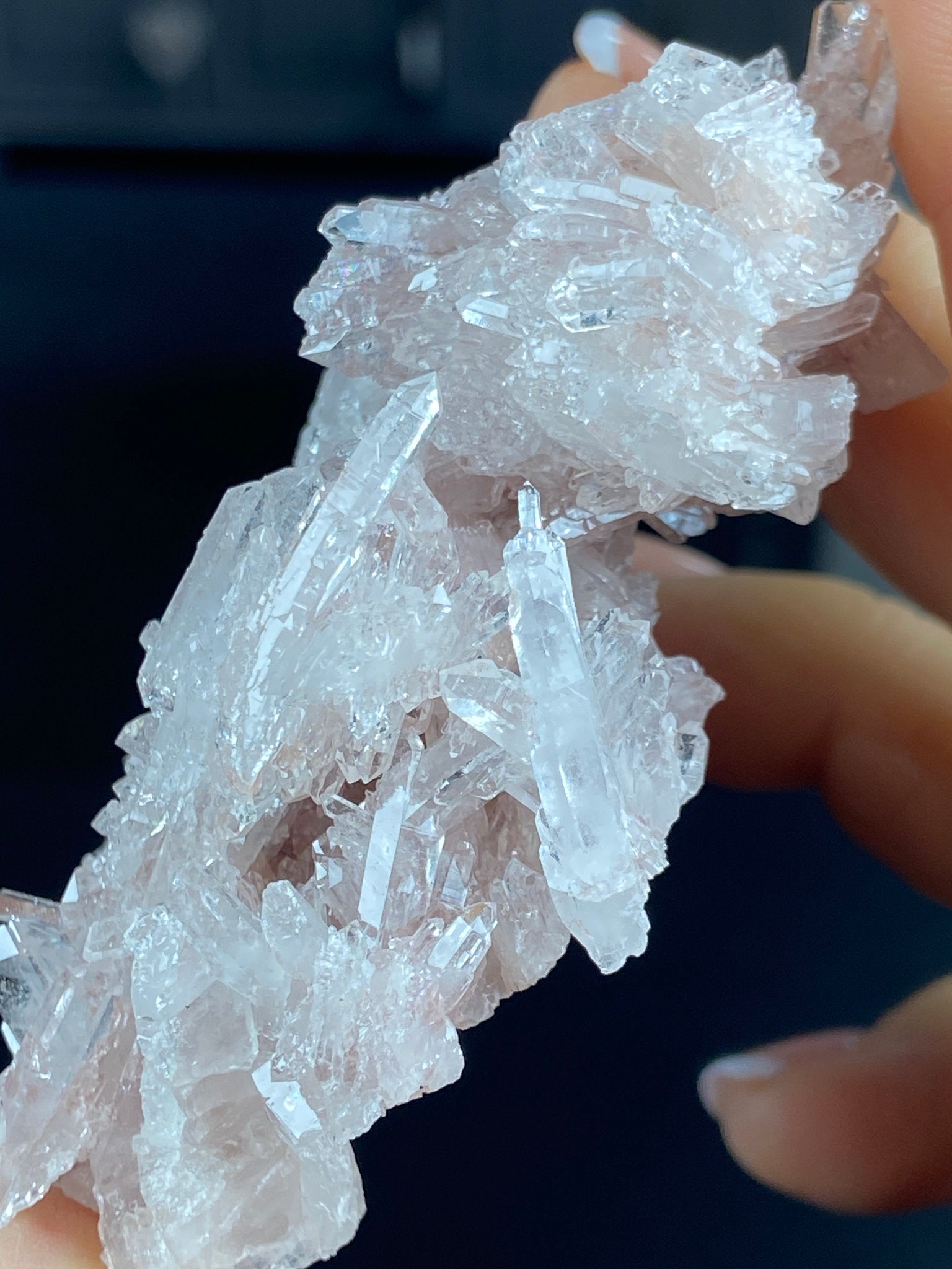 Sacred Pink Lemurian Quartz Cluster