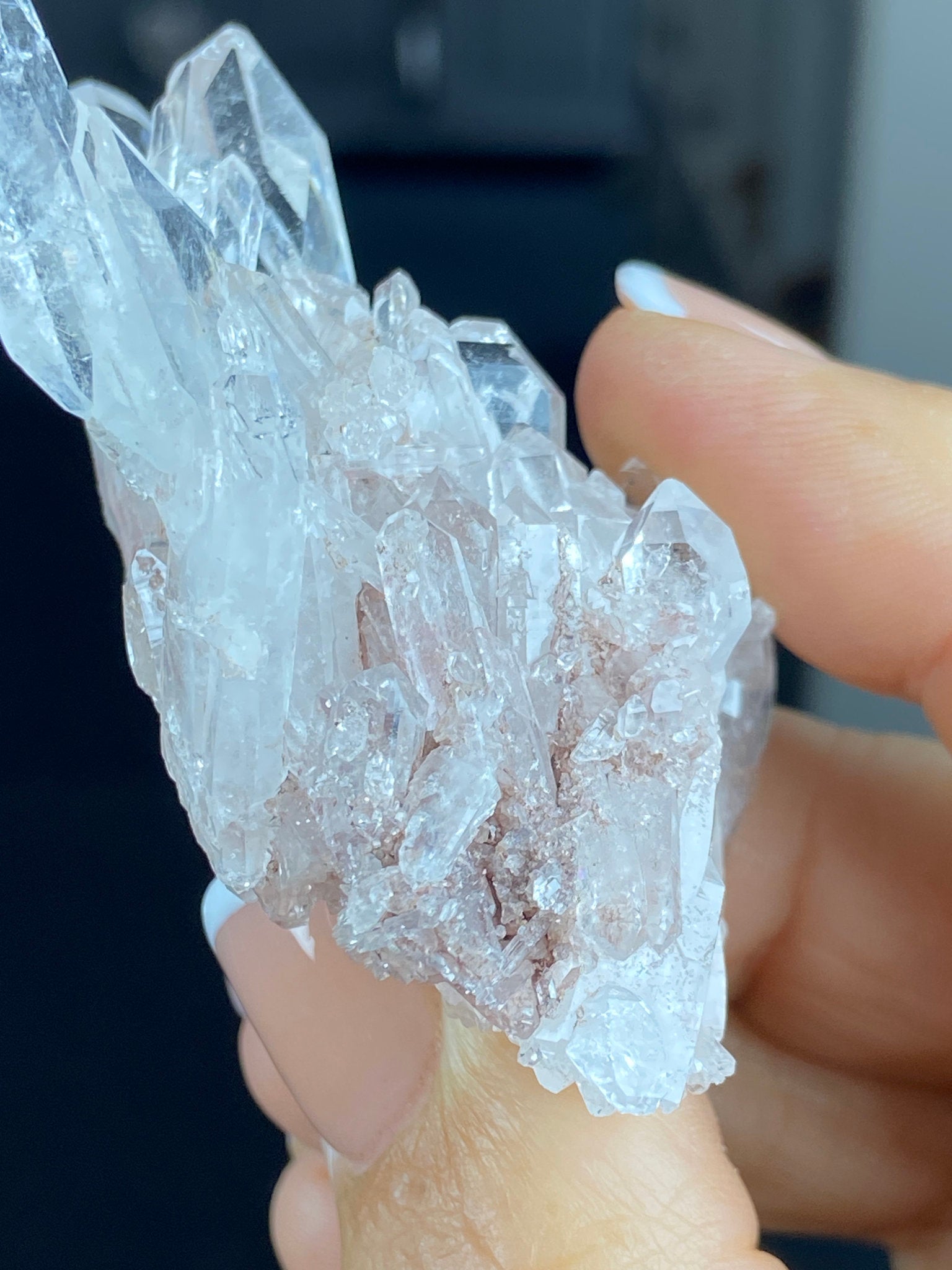 Sacred Pink Lemurian Quartz Cluster