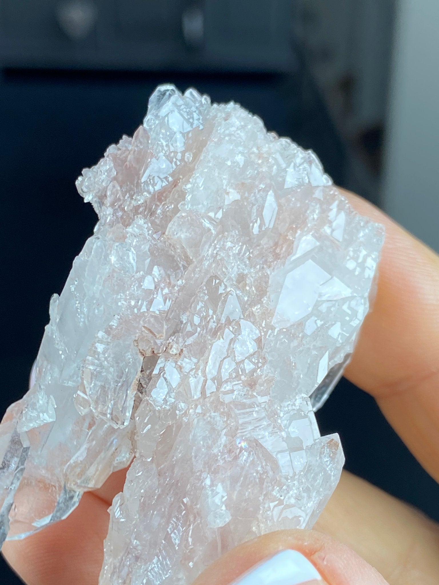 Sacred Pink Lemurian Quartz Cluster