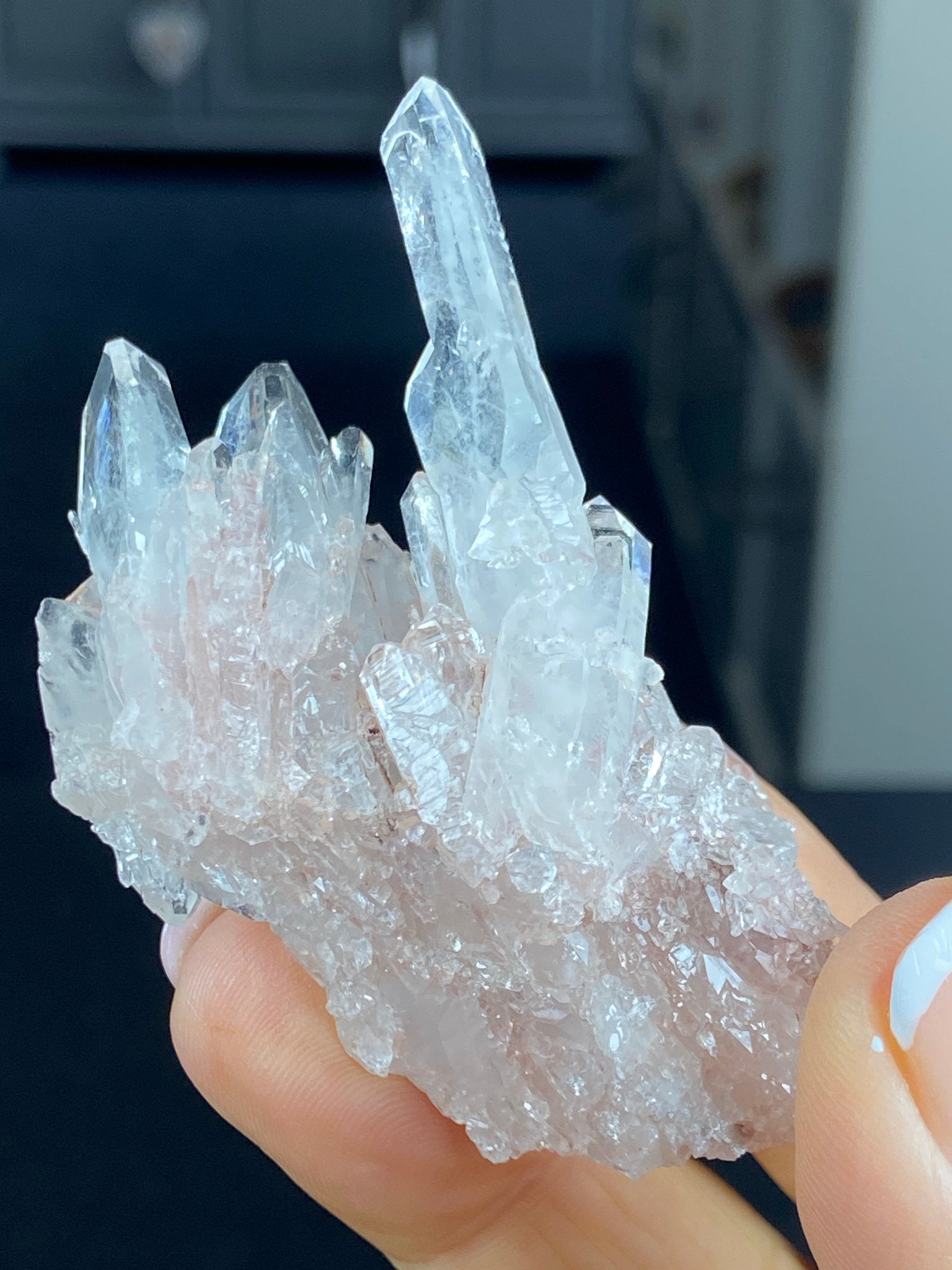 Sacred Pink Lemurian Quartz Cluster