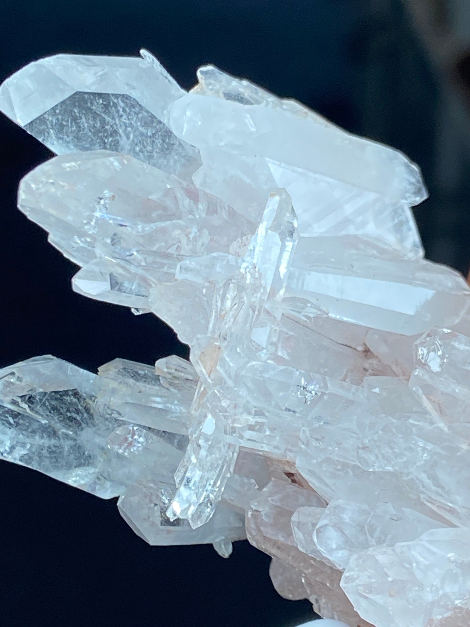 Sacred Pink Lemurian Quartz Cluster