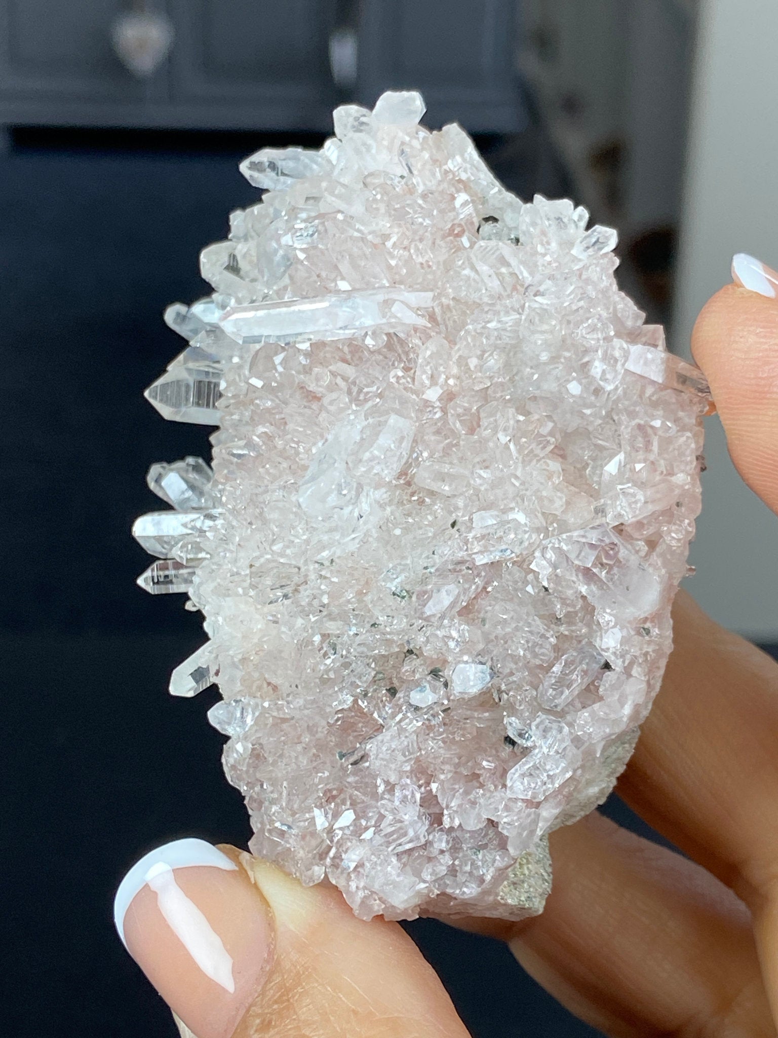 Sacred Pink Lemurian Quartz Cluster
