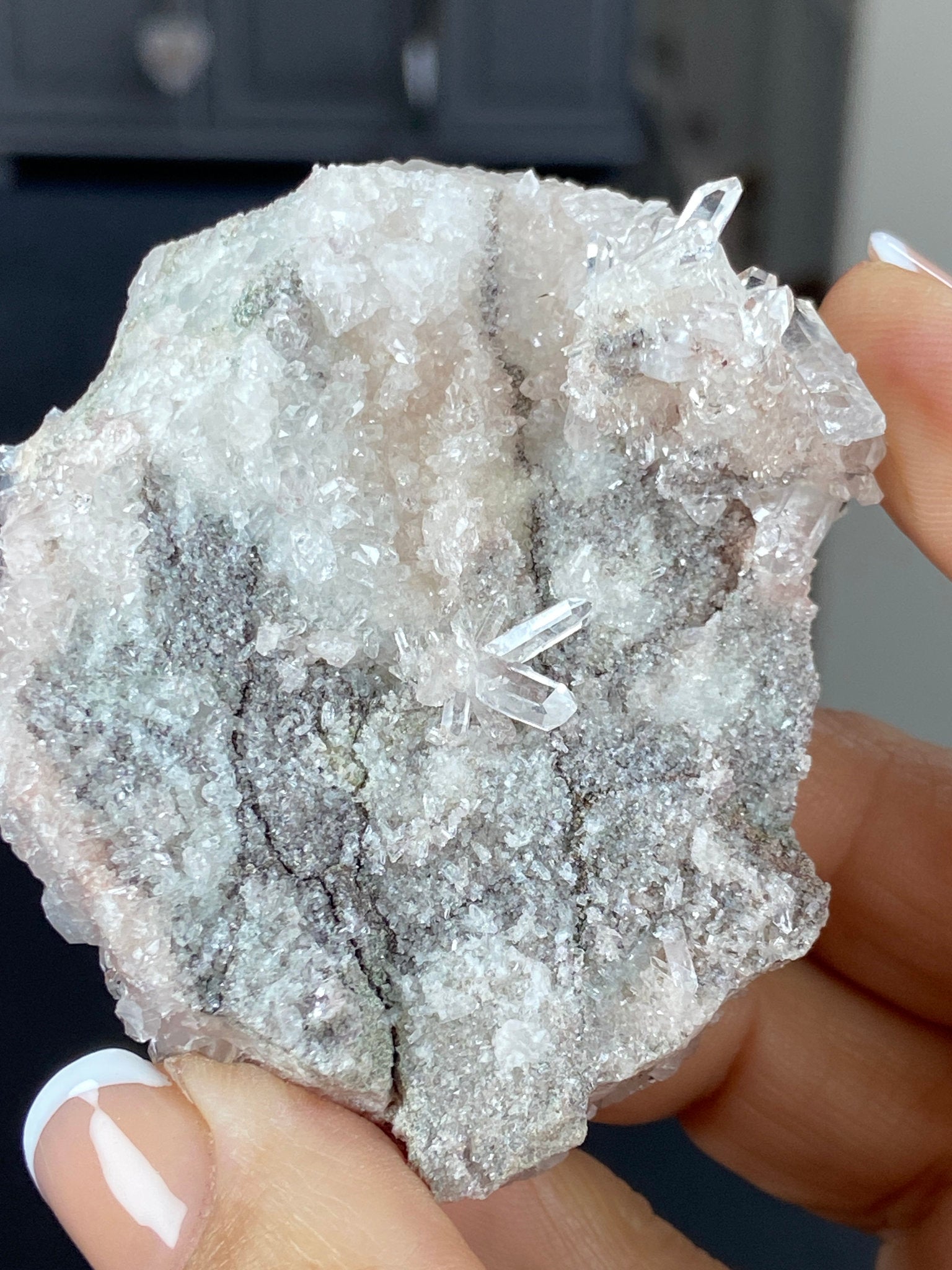 Sacred Pink Lemurian Quartz Cluster