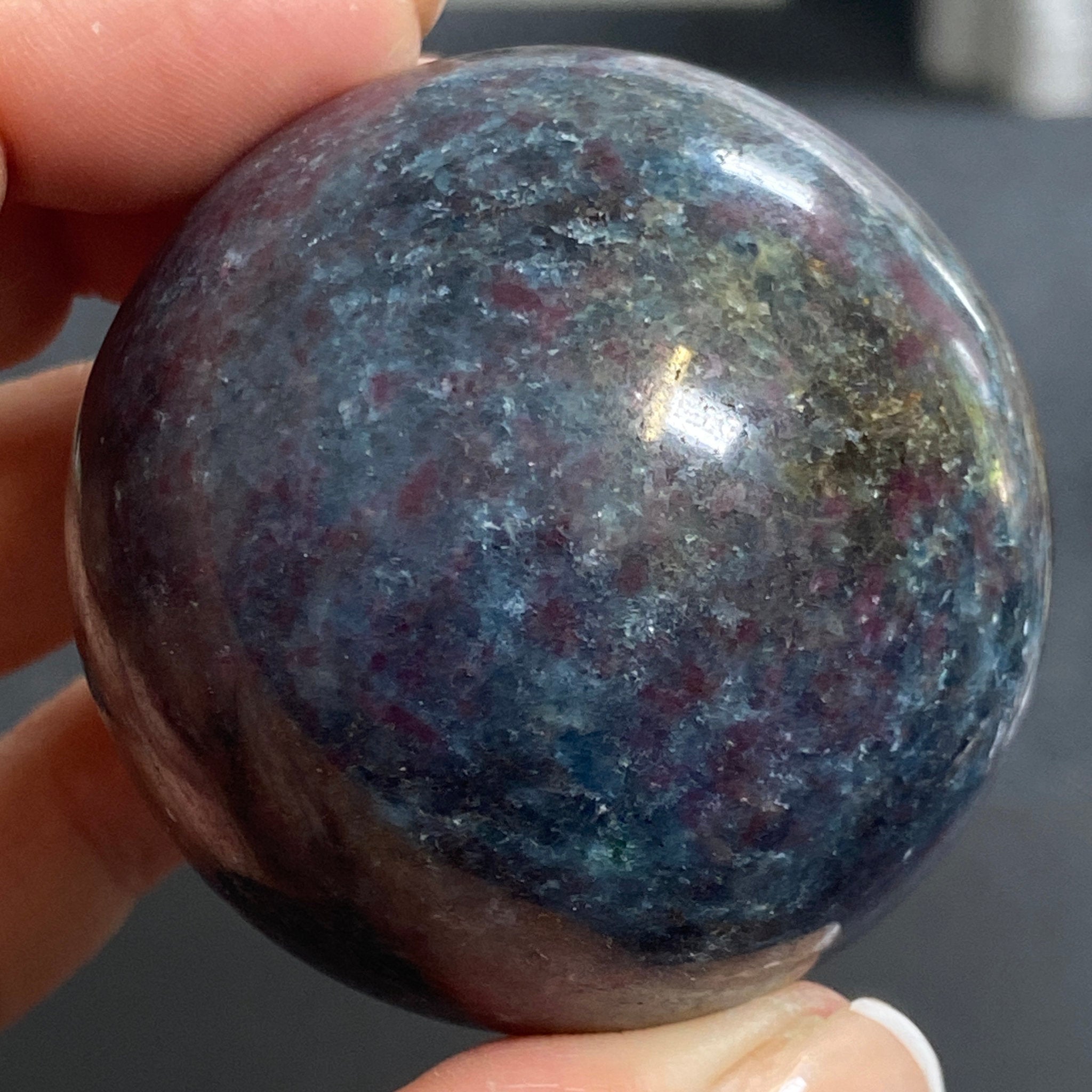 Ruby Kyanite Sphere - India
