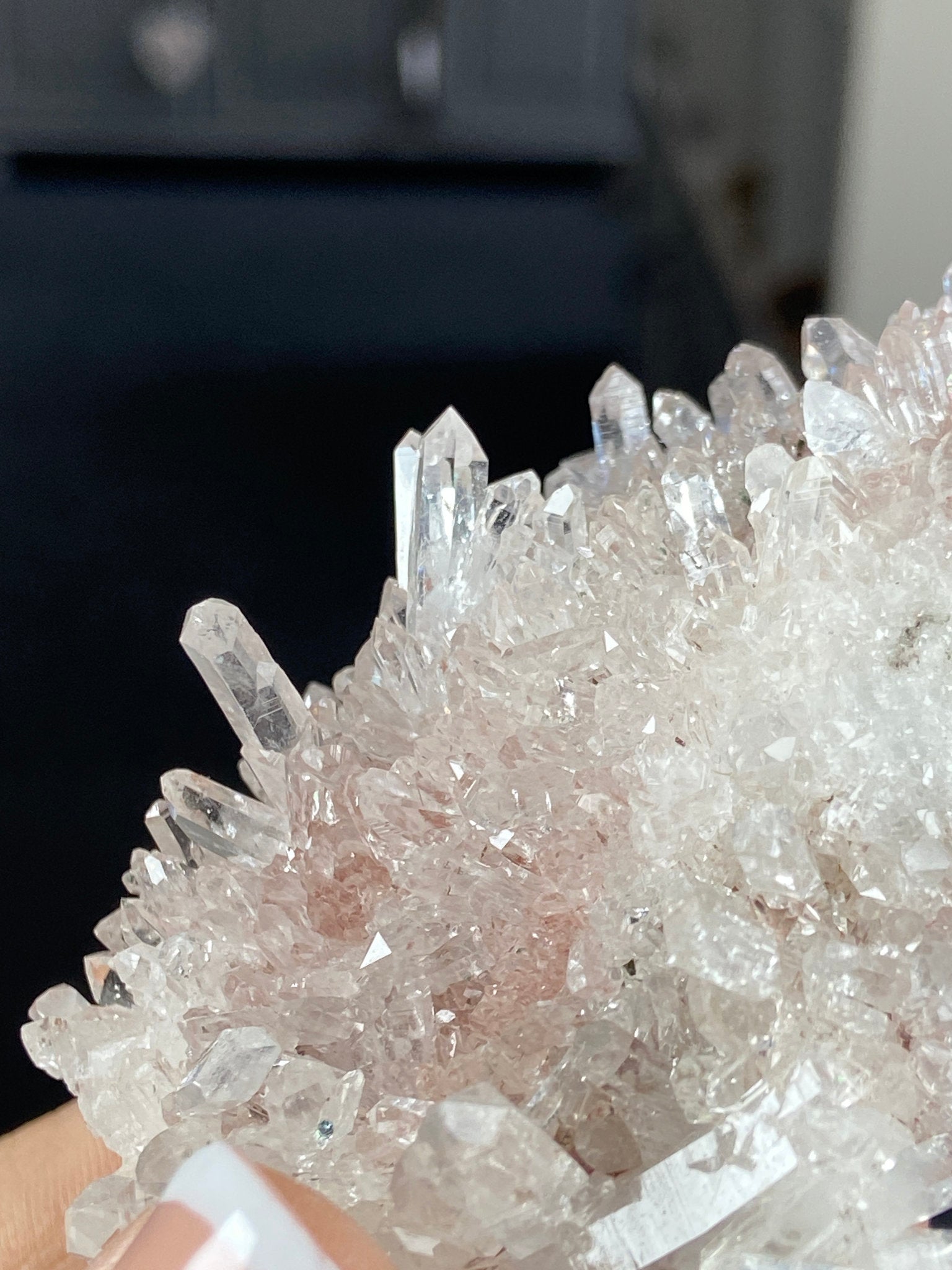 Sacred Pink Lemurian Quartz Cluster