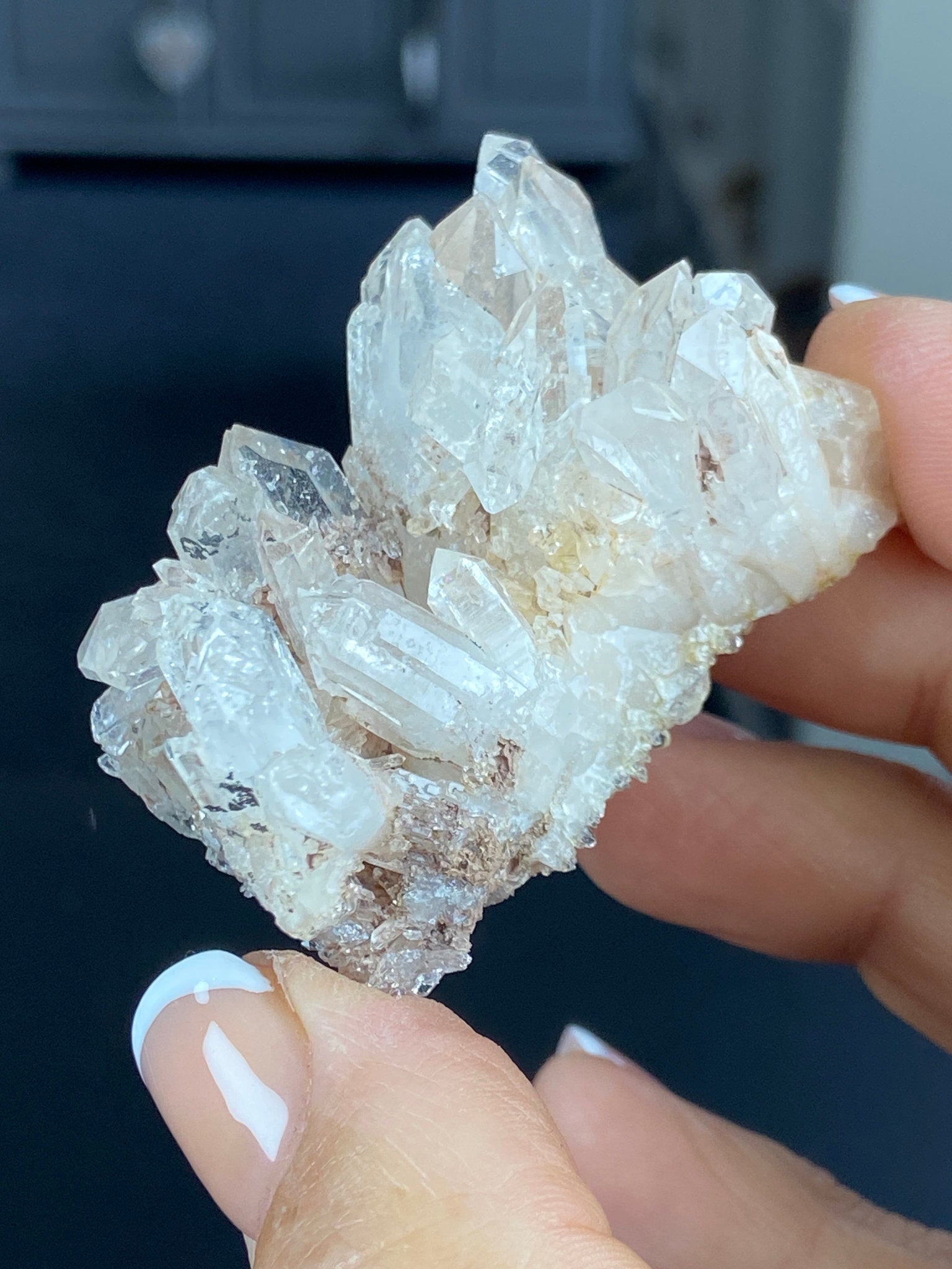Sacred Pink Lemurian Quartz Cluster