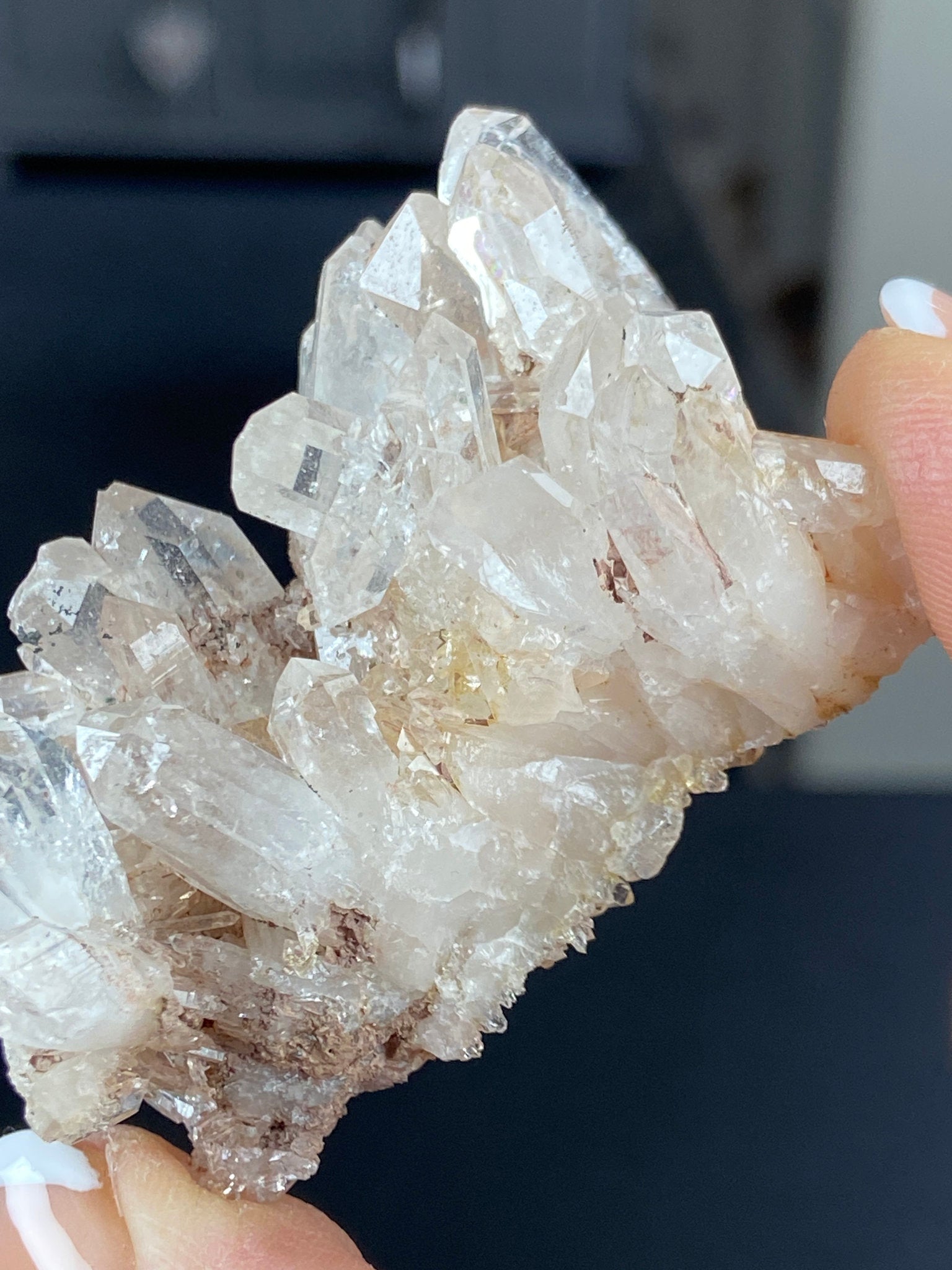 Sacred Pink Lemurian Quartz Cluster