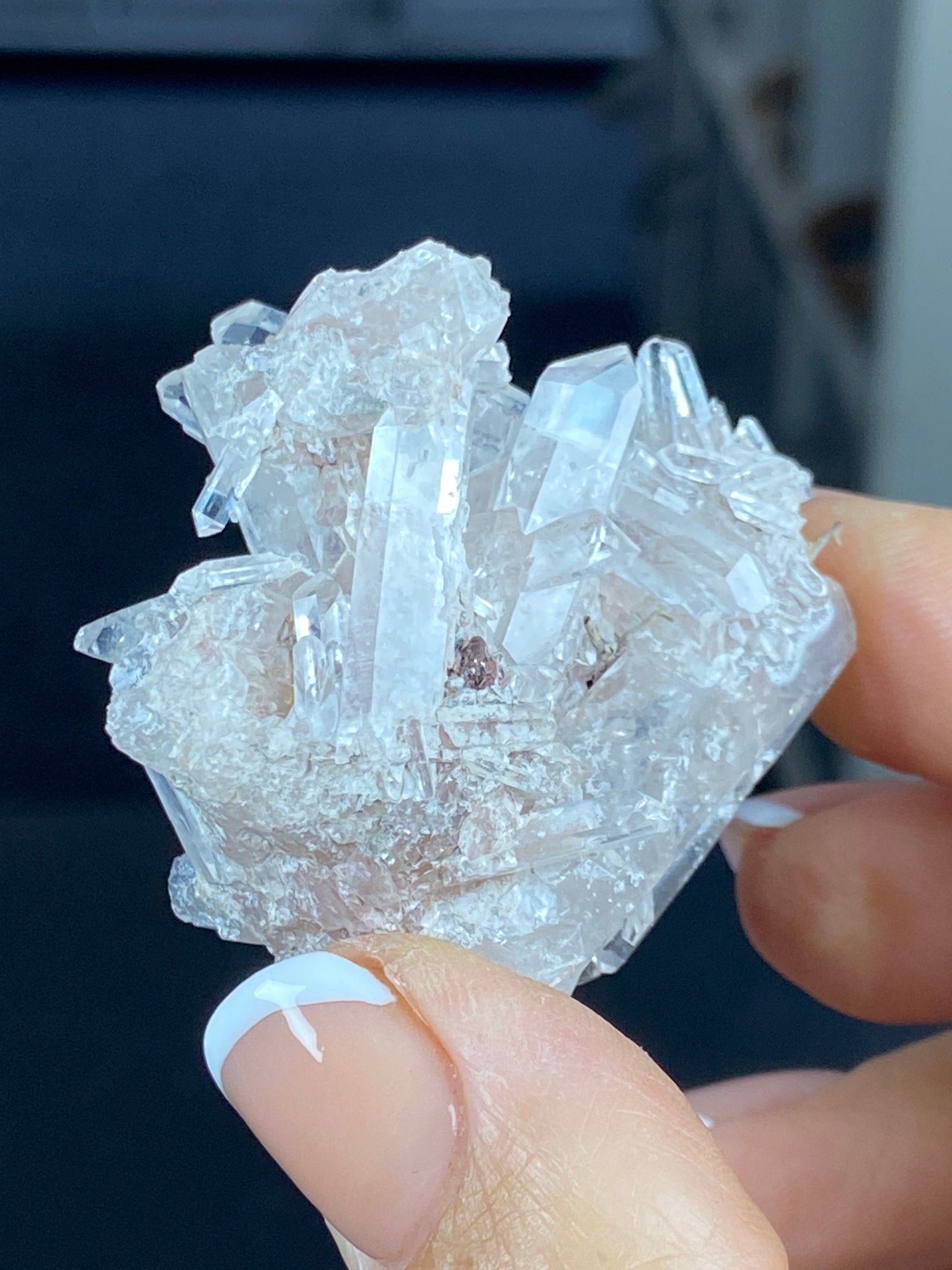 Sacred Pink Lemurian Quartz Cluster