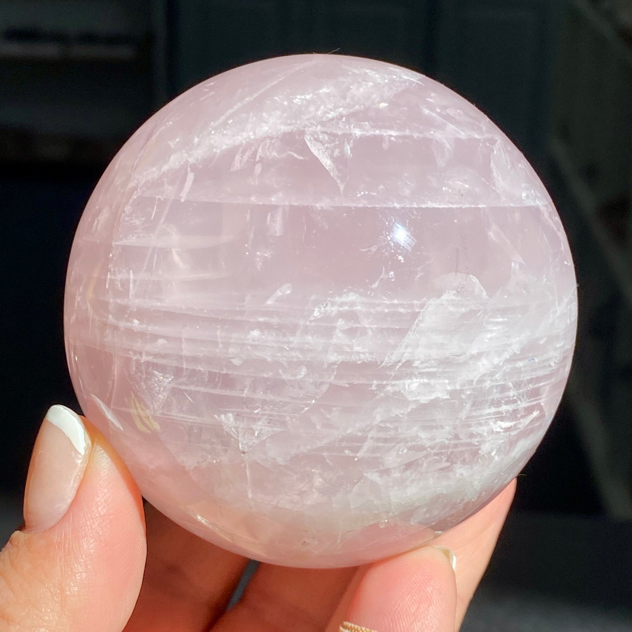Madagascan Gemmy Rose Quartz Sphere