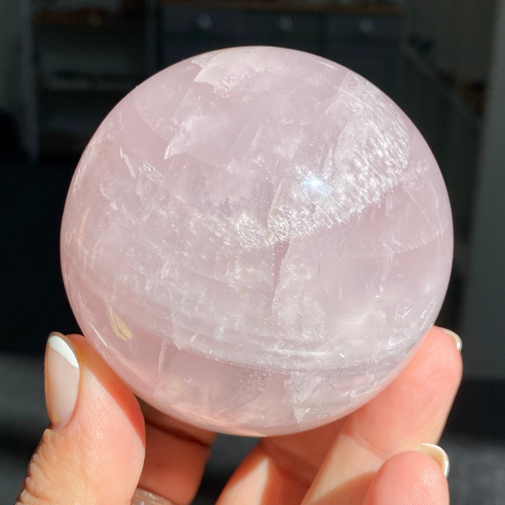 Madagascan Gemmy Rose Quartz Sphere