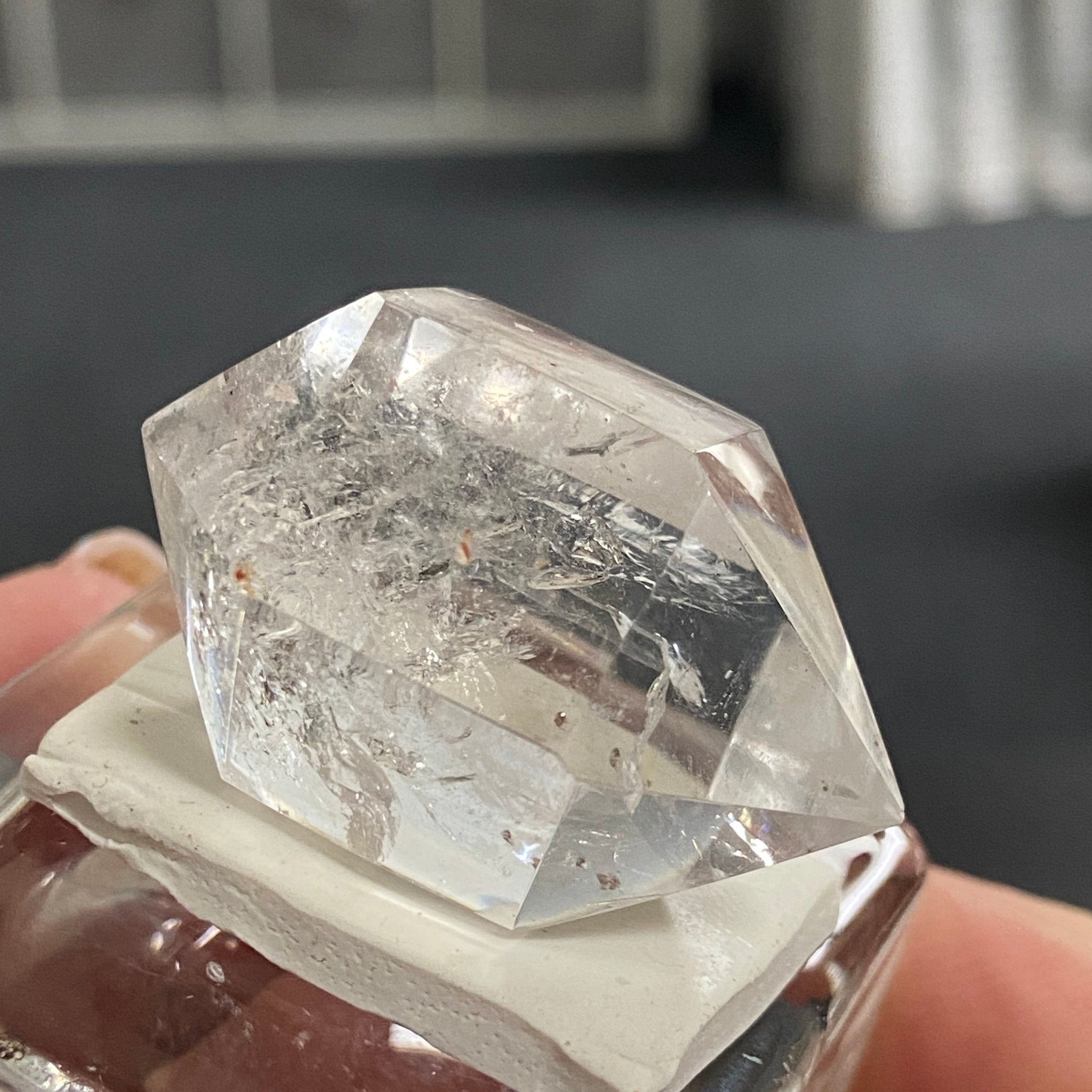 Double Terminated Quartz with Carbon Bubbles – Brazil
