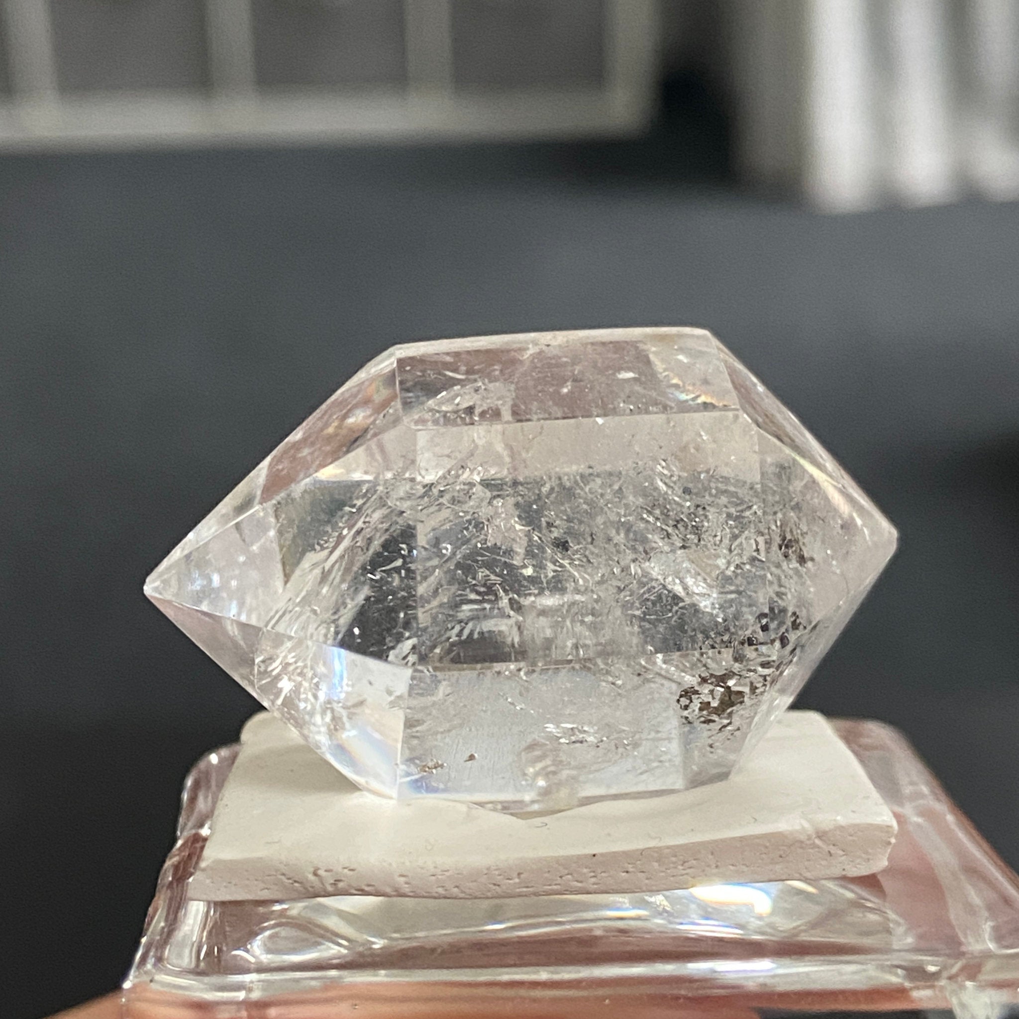 Double Terminated Quartz with Carbon Bubbles – Brazil