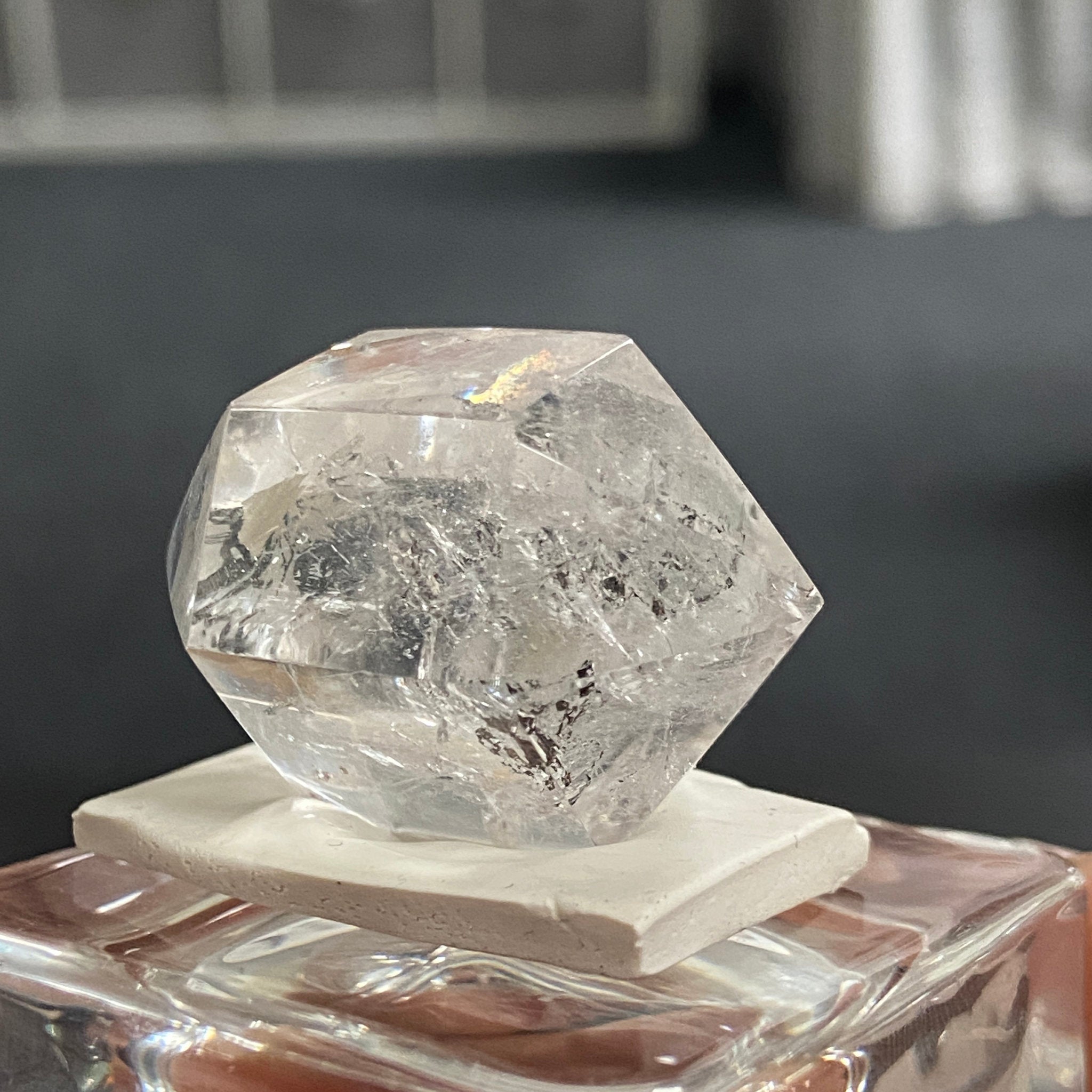 Double Terminated Quartz with Carbon Bubbles – Brazil