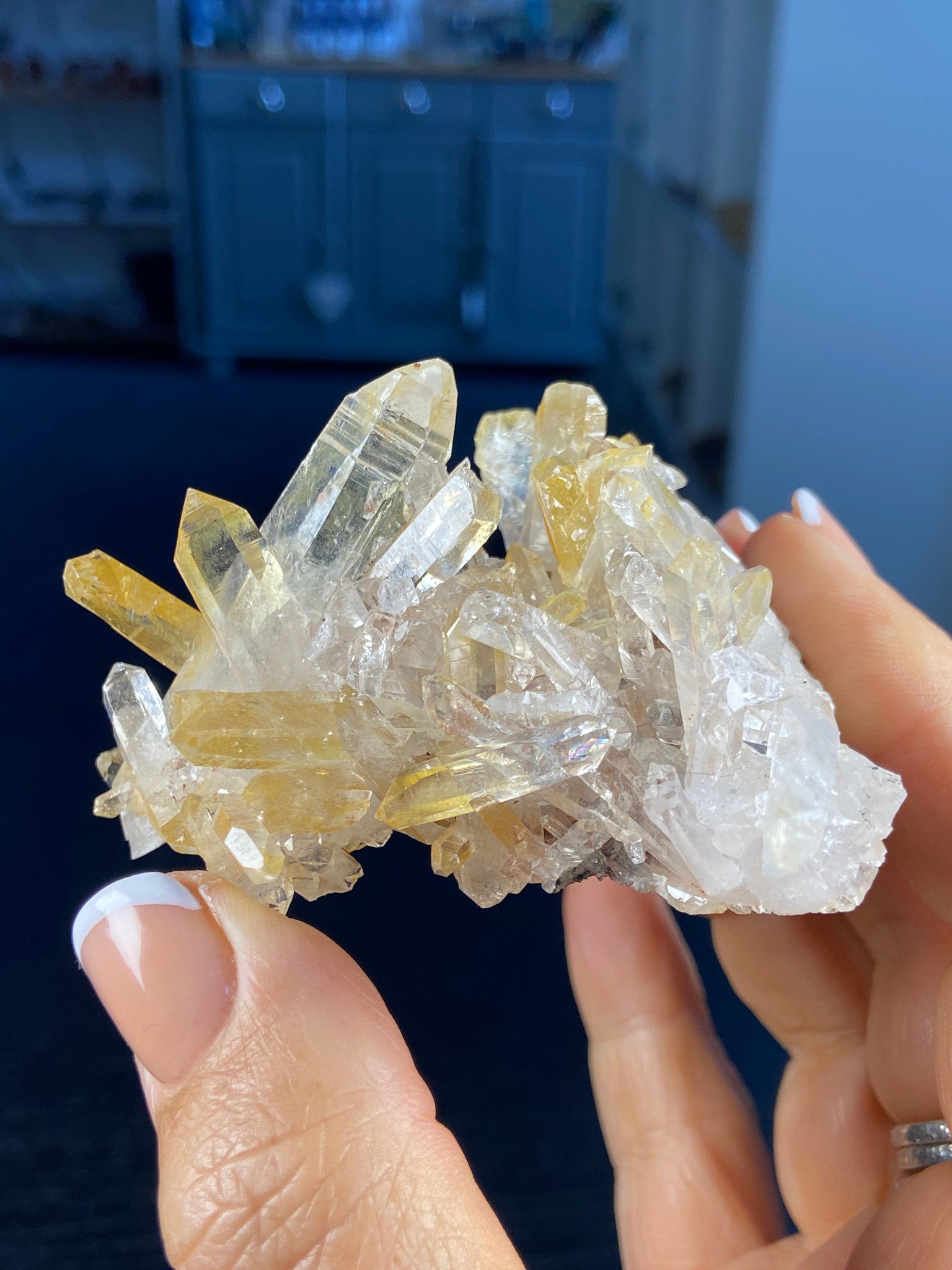 Golden Healer Lemurian Quartz Cluster