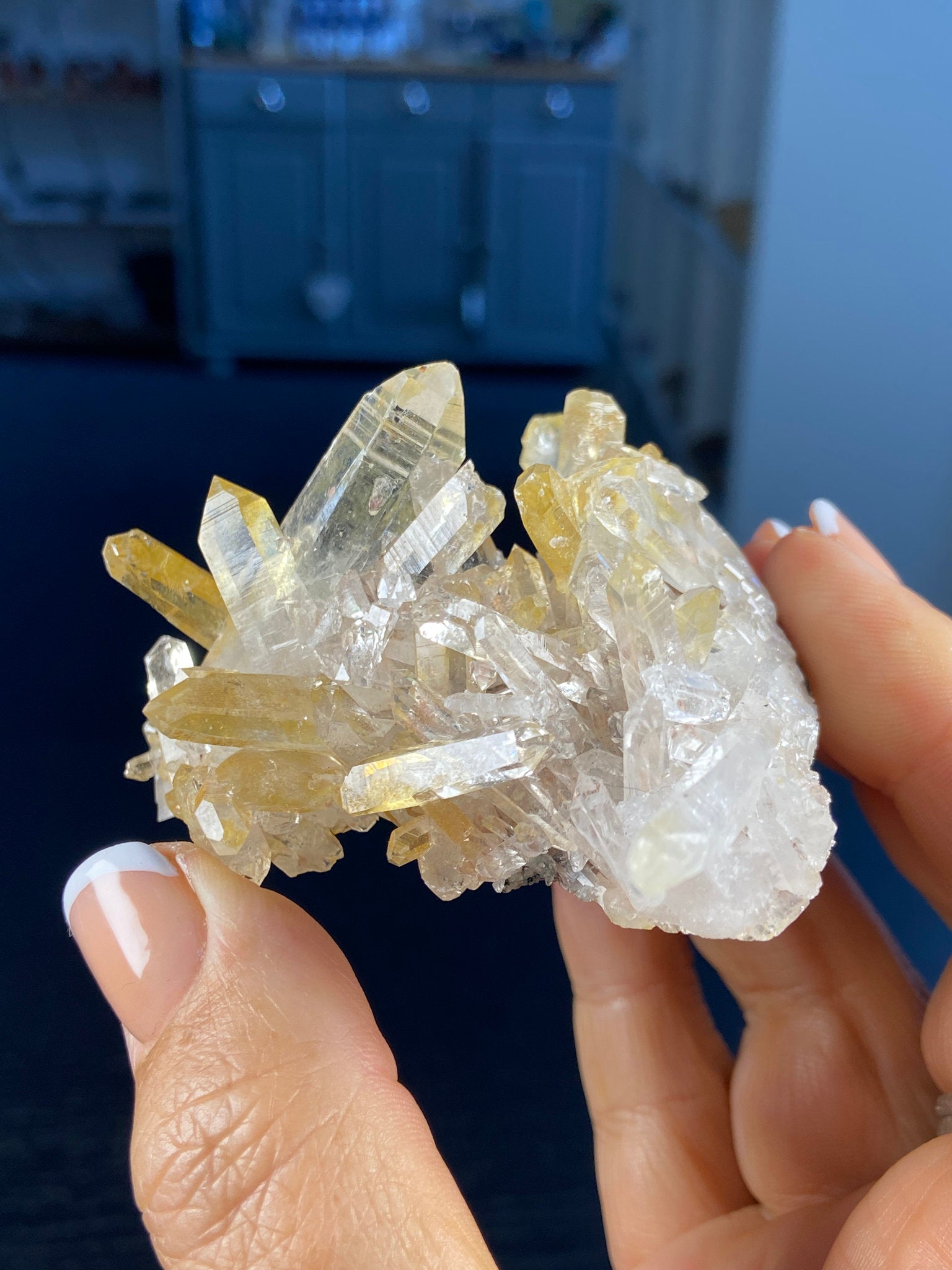Golden Healer Lemurian Quartz Cluster
