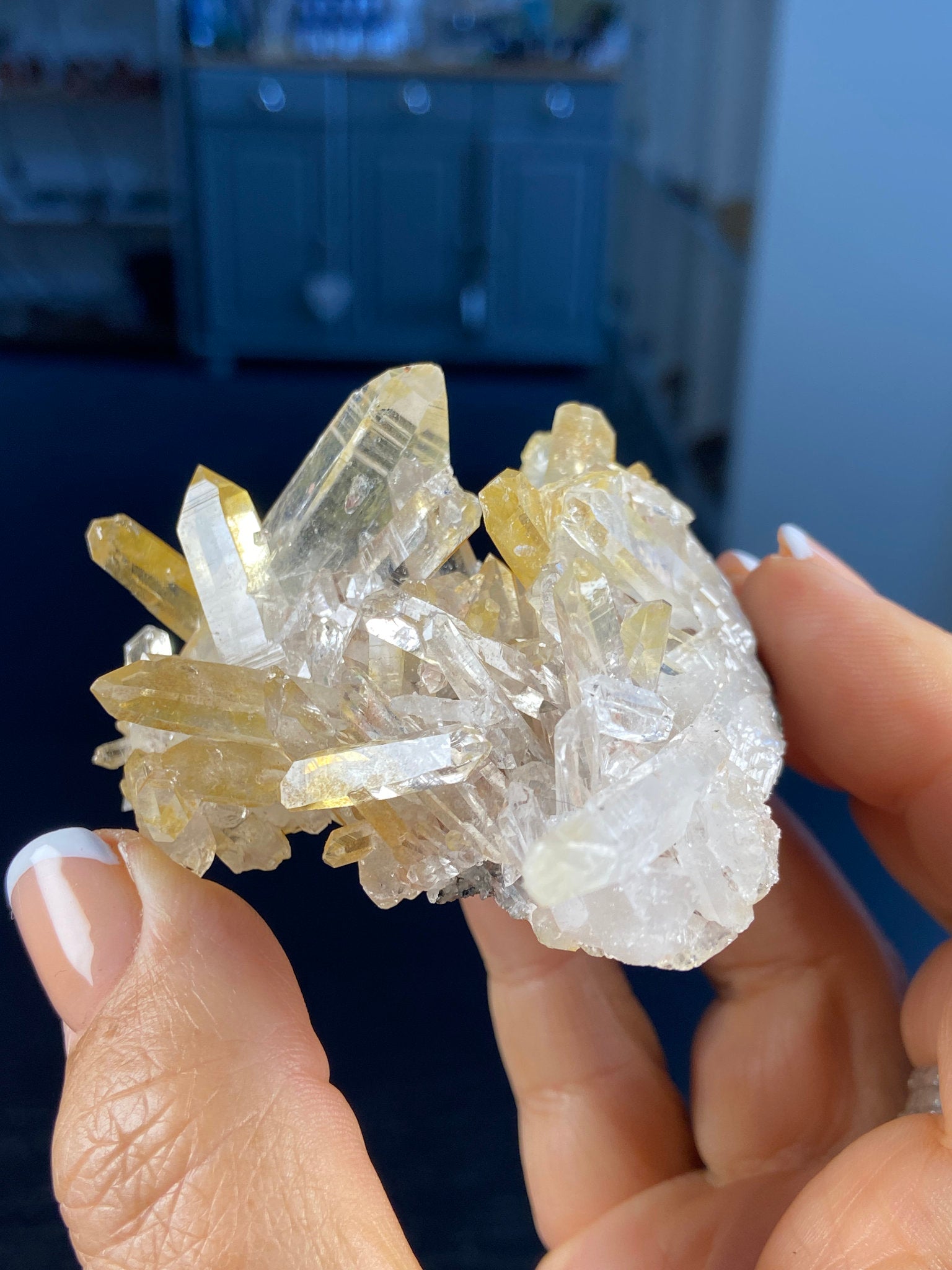 Golden Healer Lemurian Quartz Cluster
