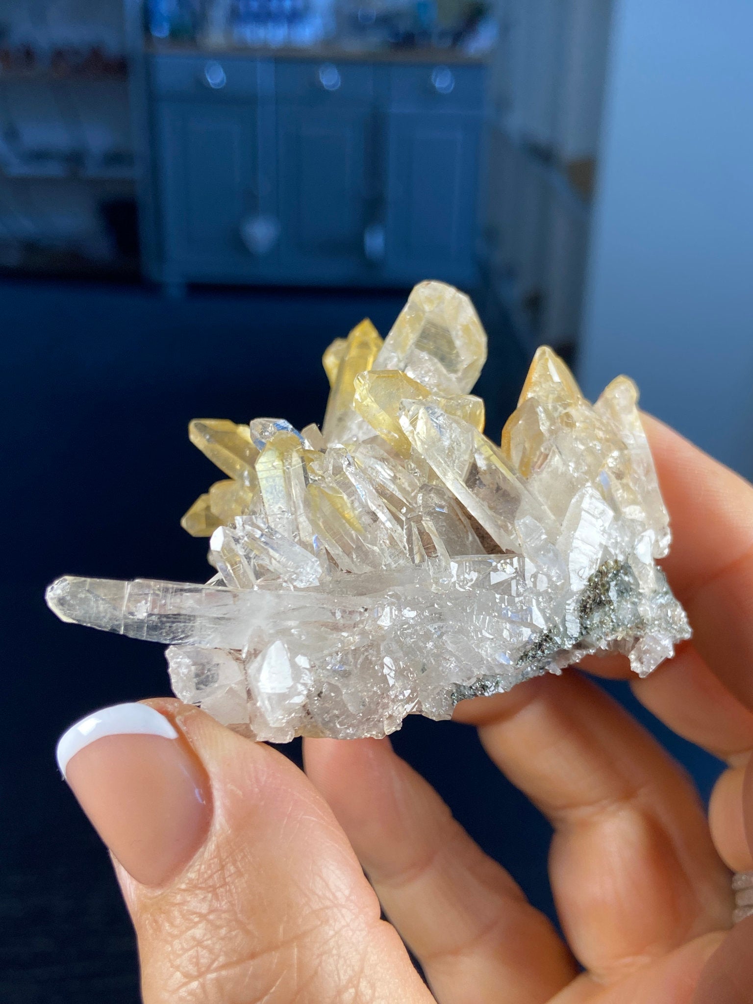 Golden Healer Lemurian Quartz Cluster