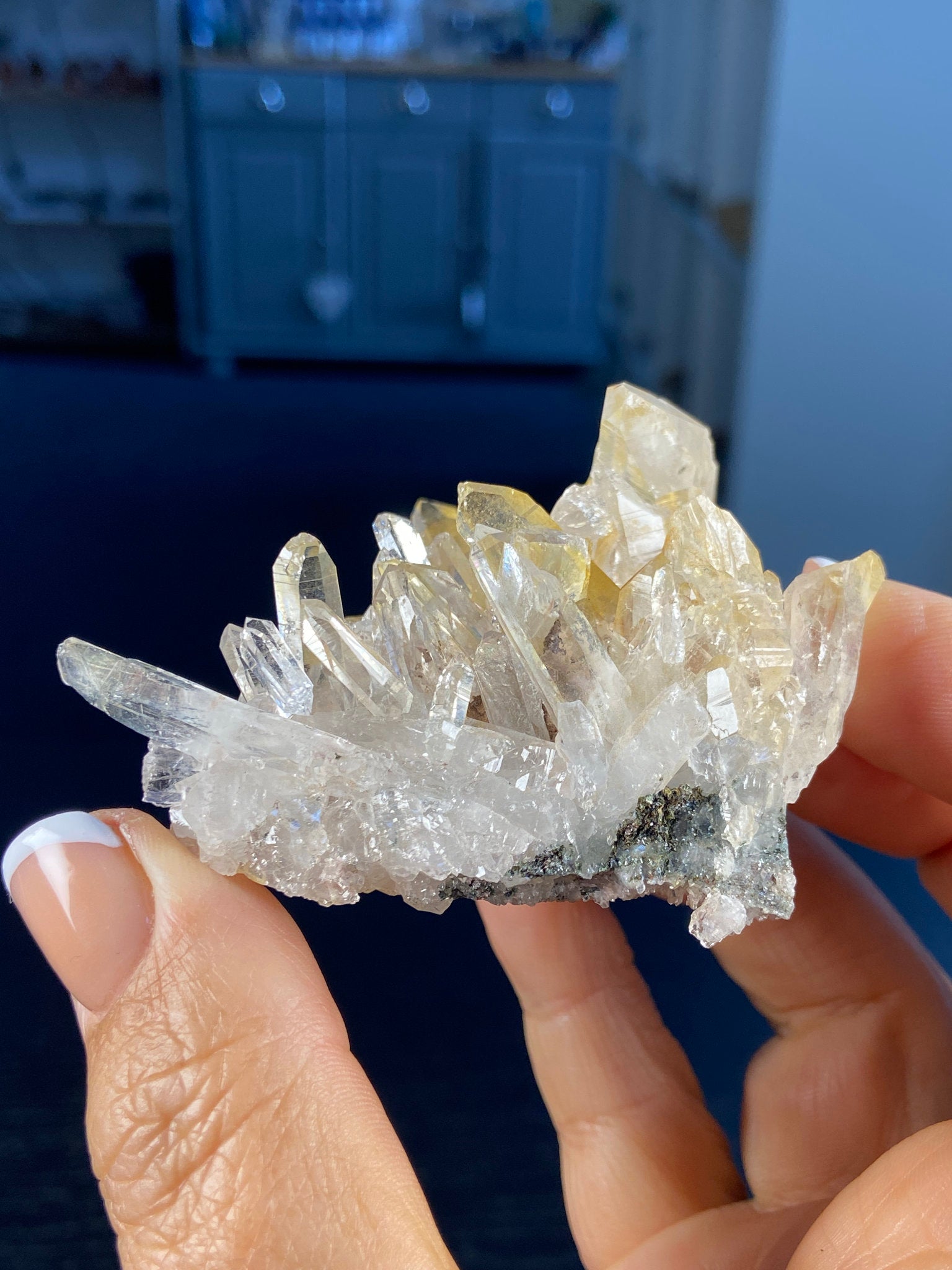 Golden Healer Lemurian Quartz Cluster