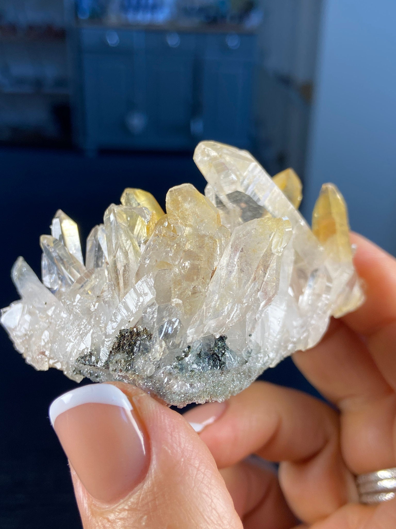 Golden Healer Lemurian Quartz Cluster
