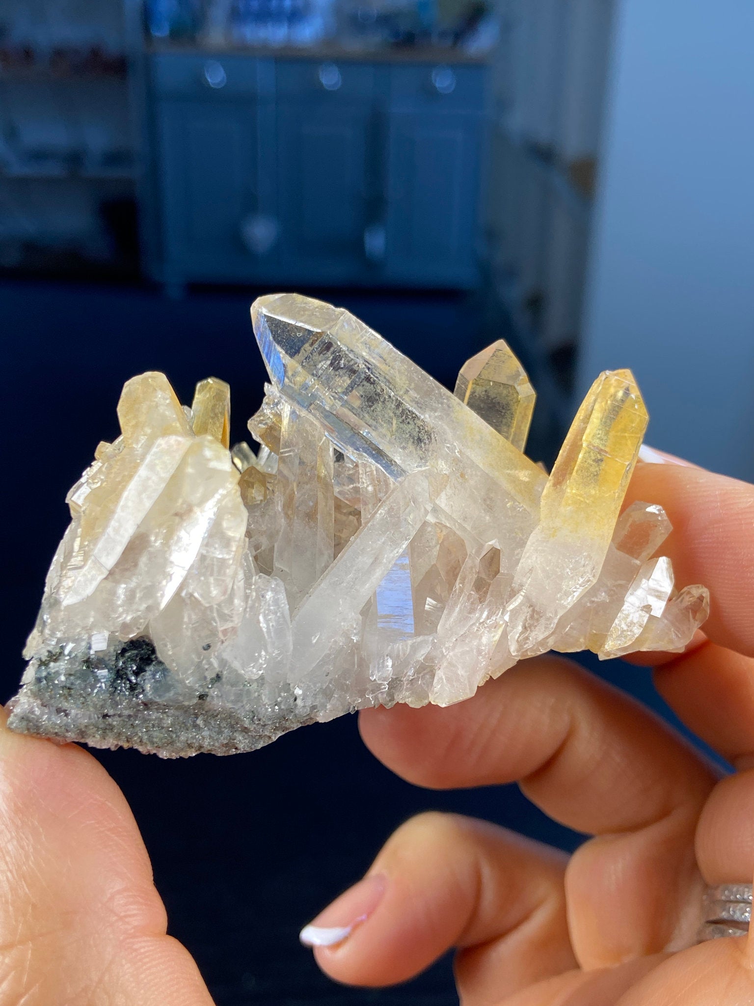 Golden Healer Lemurian Quartz Cluster