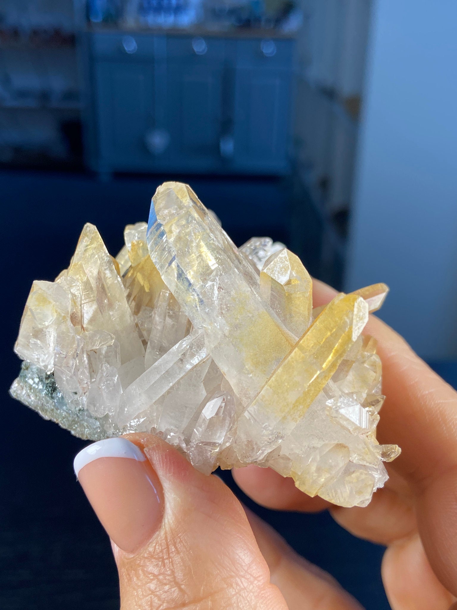 Golden Healer Lemurian Quartz Cluster