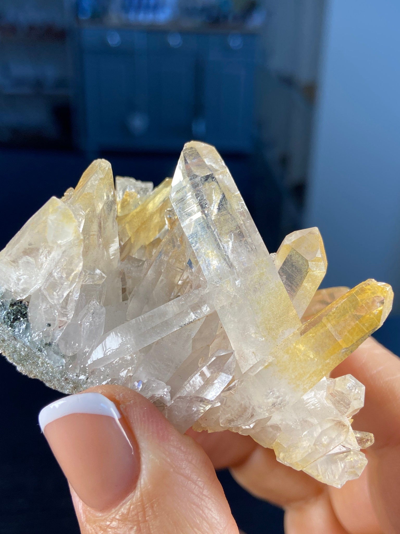 Golden Healer Lemurian Quartz Cluster