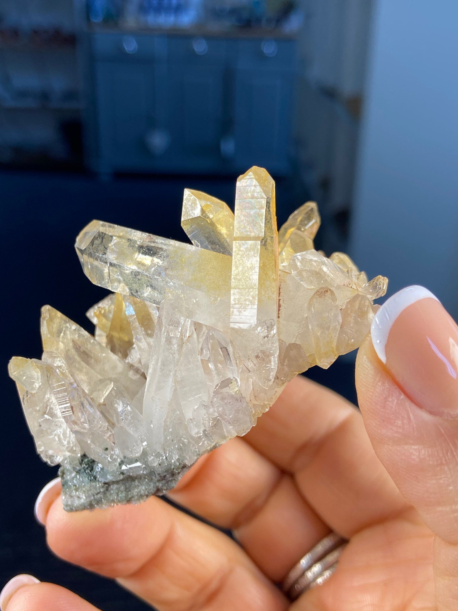 Golden Healer Lemurian Quartz Cluster