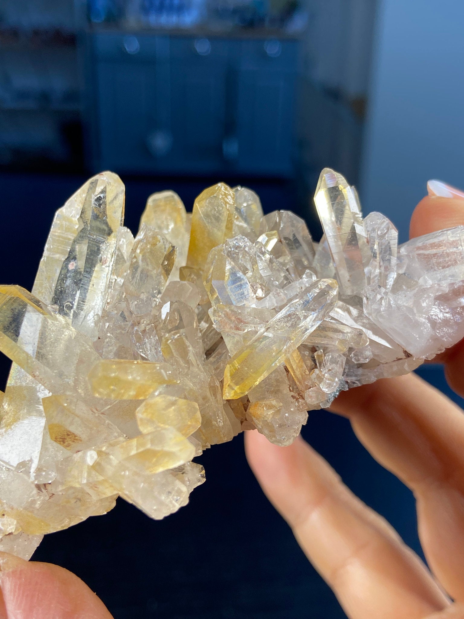 Golden Healer Lemurian Quartz Cluster