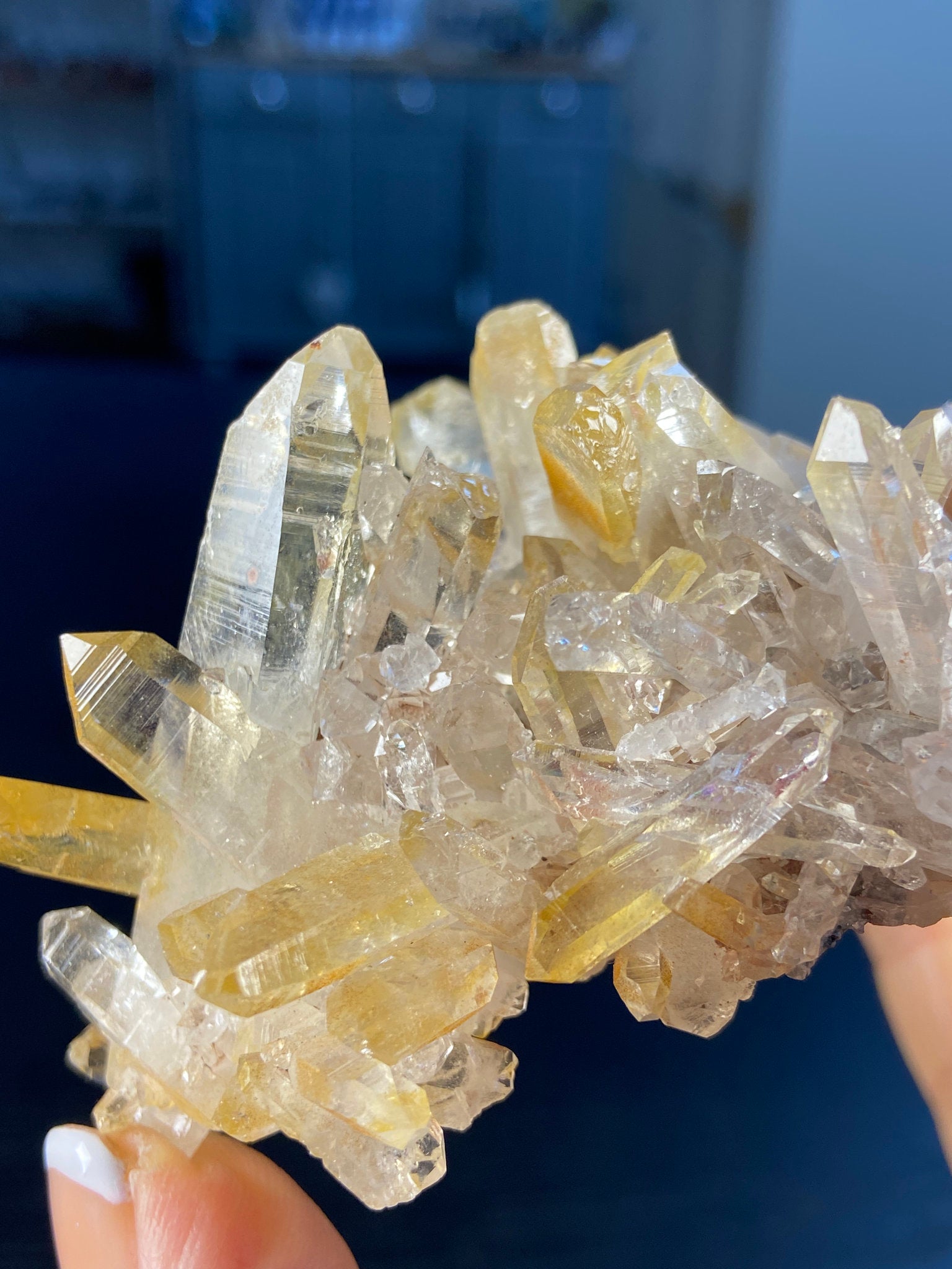 Golden Healer Lemurian Quartz Cluster