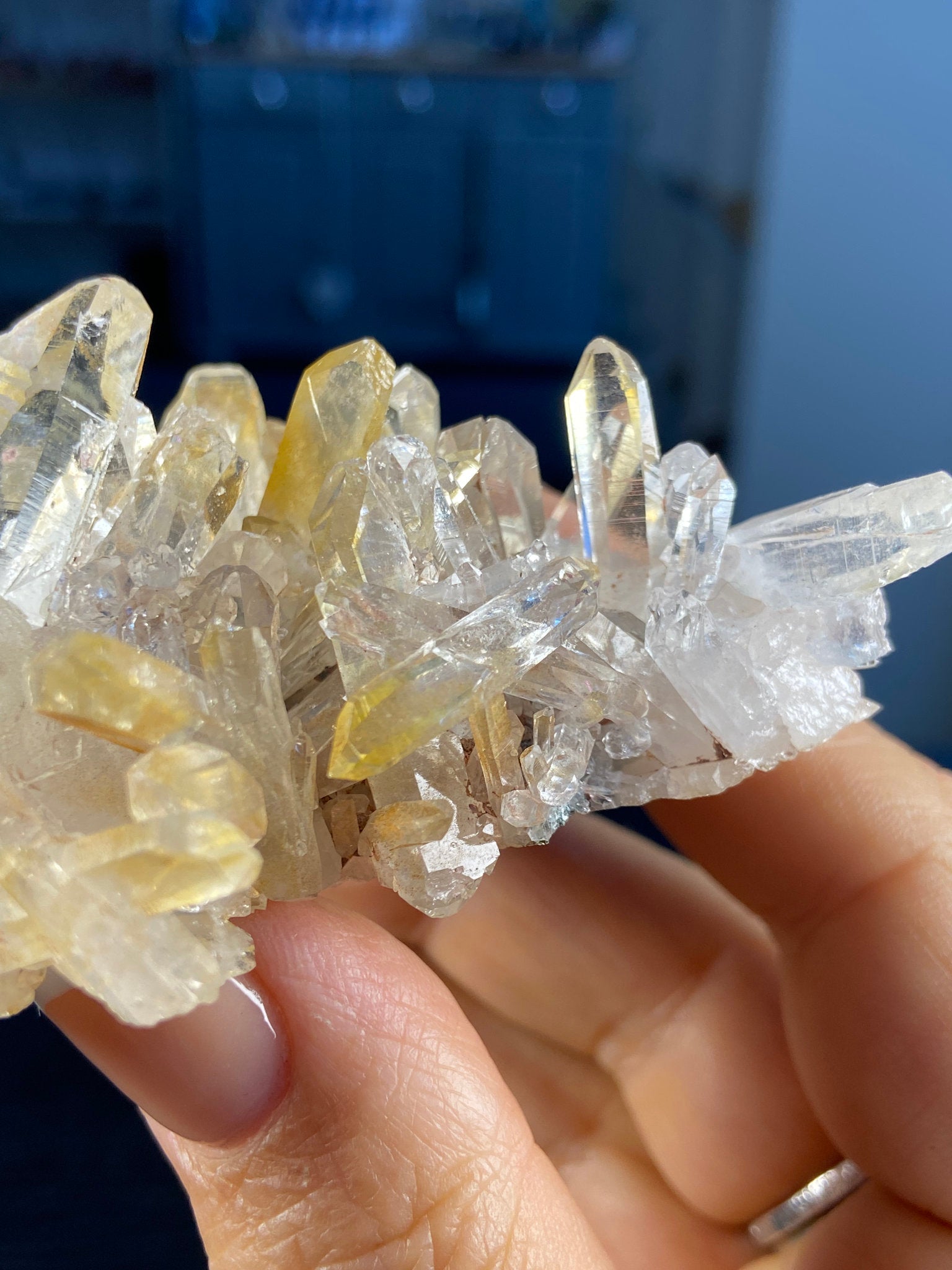 Golden Healer Lemurian Quartz Cluster
