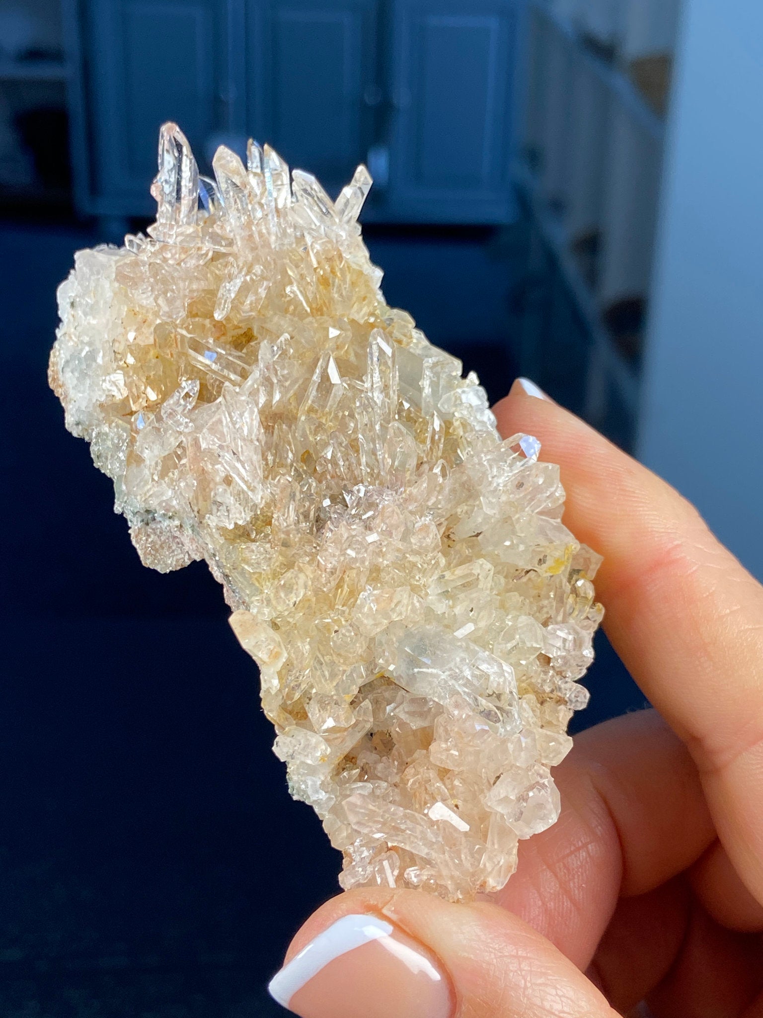 Sacred Pink & Golden Healer Lemurian Flat Bed with Fuchsite