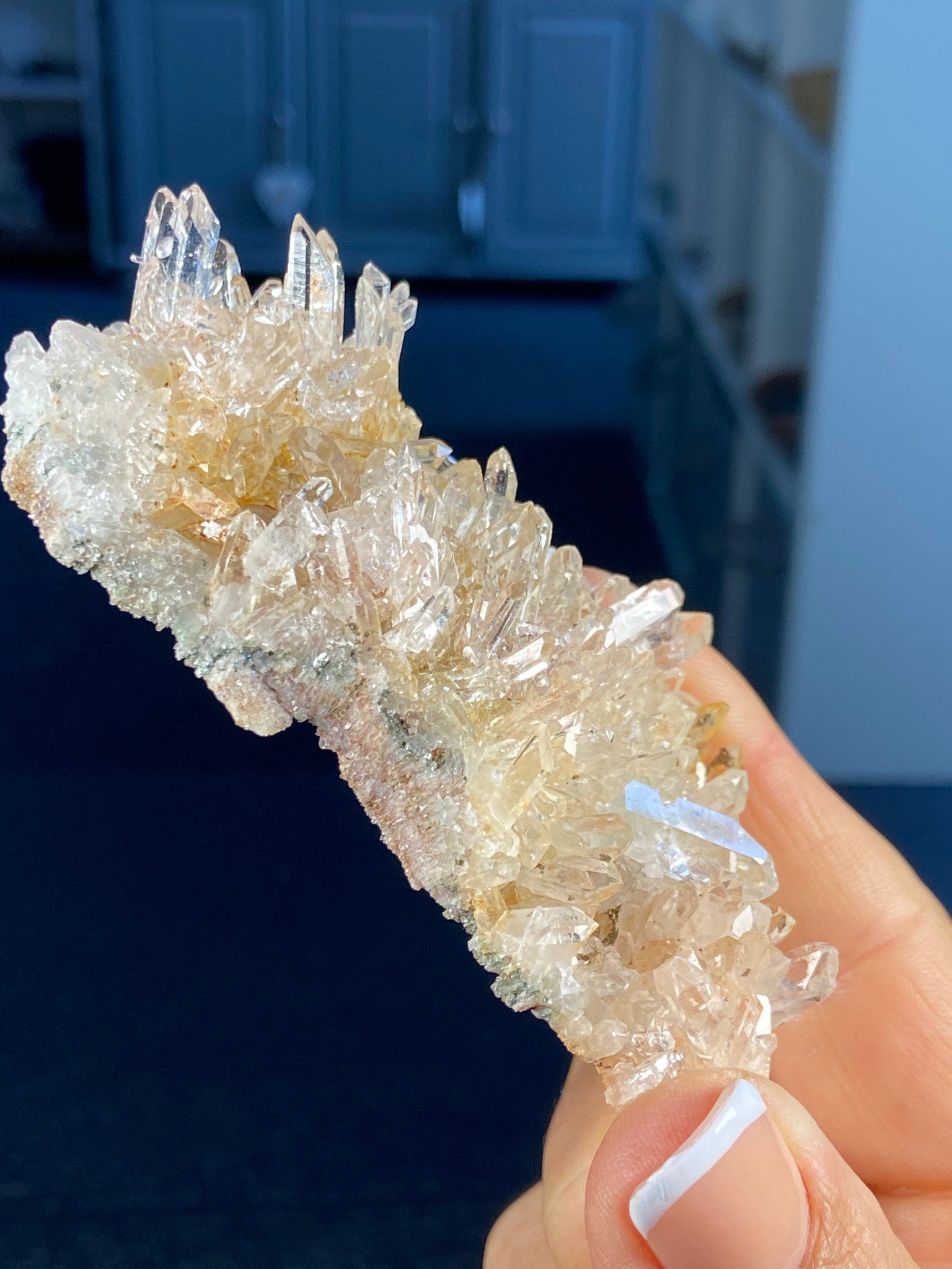 Sacred Pink & Golden Healer Lemurian Flat Bed with Fuchsite
