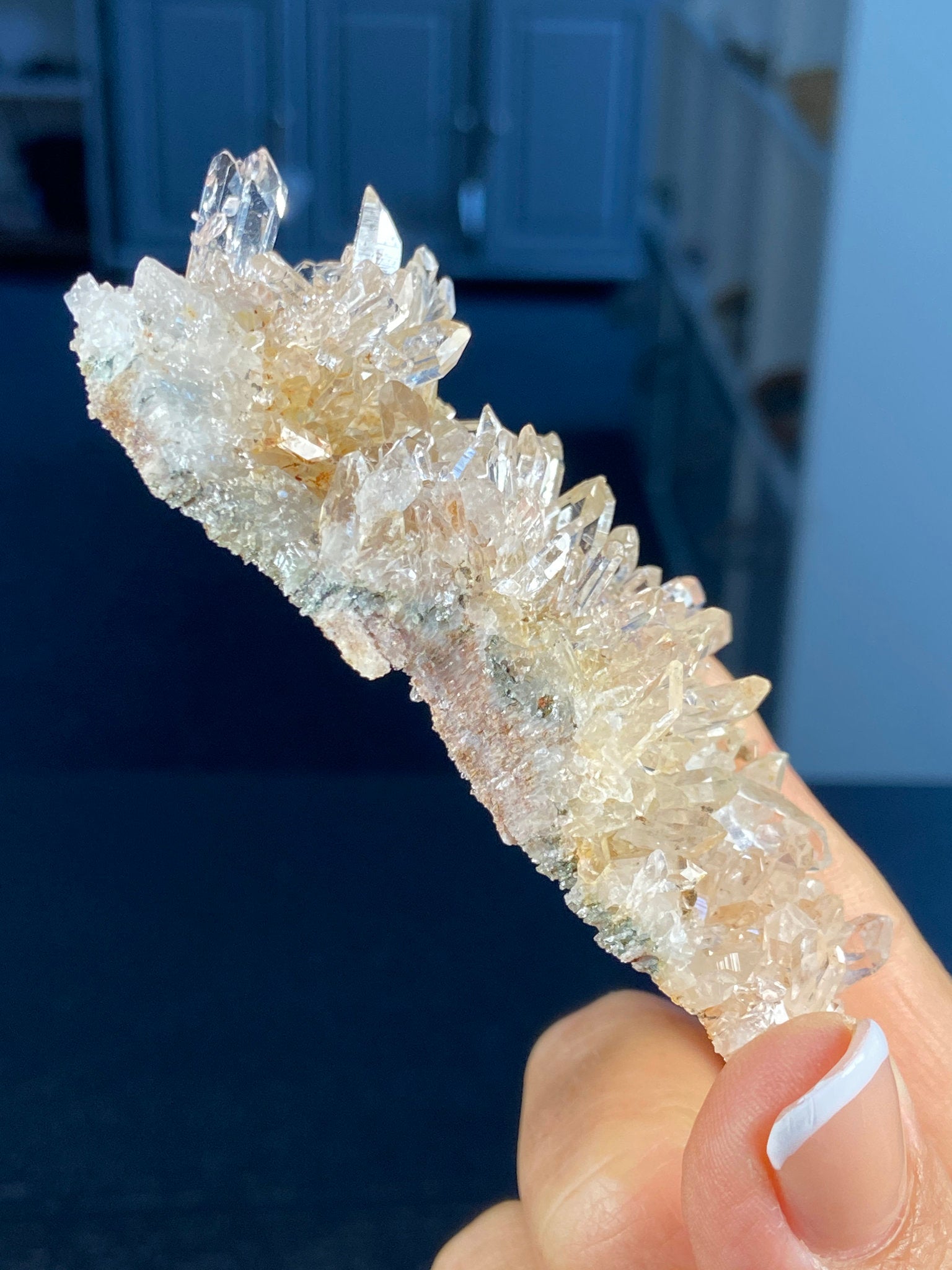 Sacred Pink & Golden Healer Lemurian Flat Bed with Fuchsite
