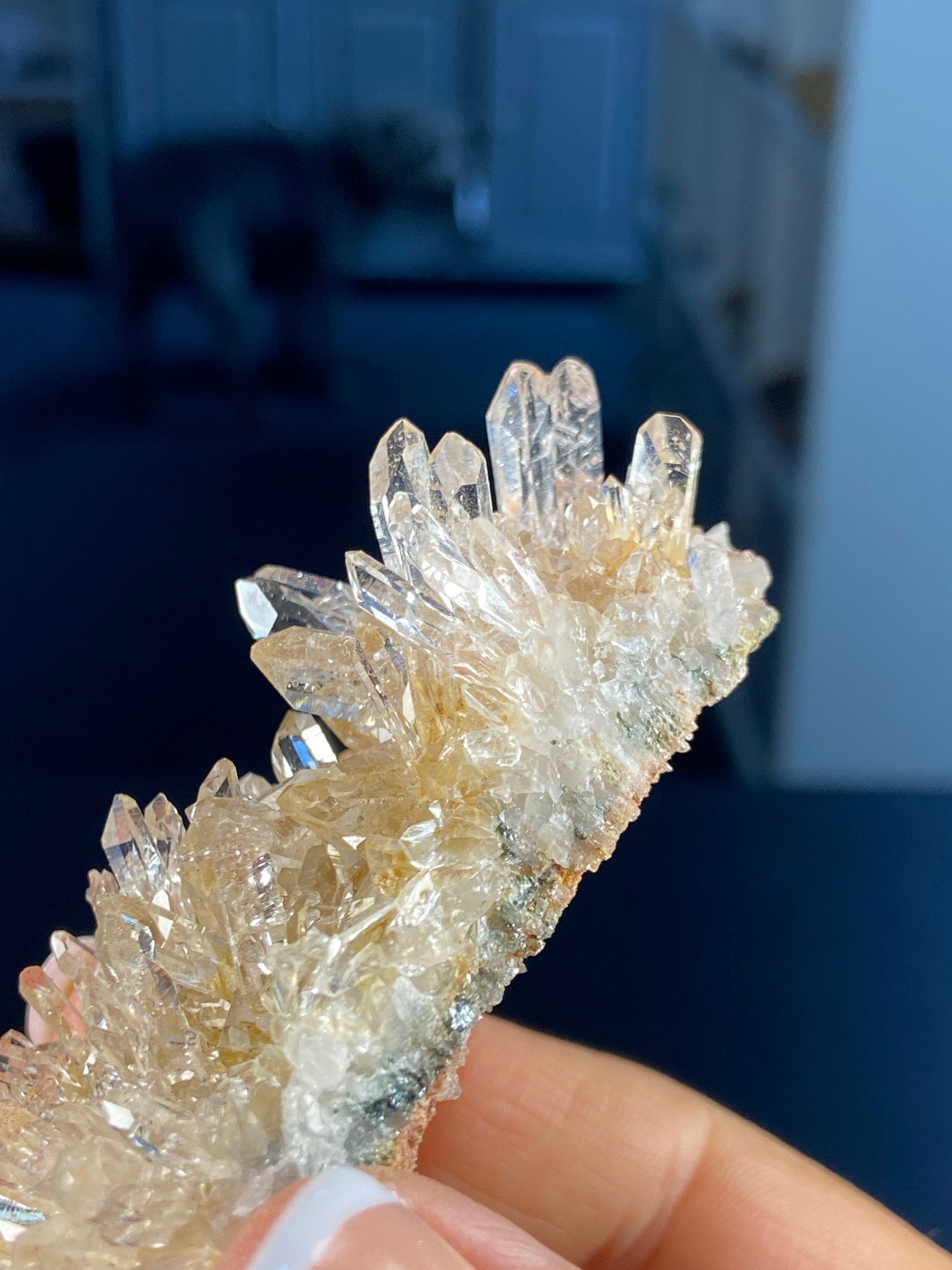 Sacred Pink & Golden Healer Lemurian Flat Bed with Fuchsite