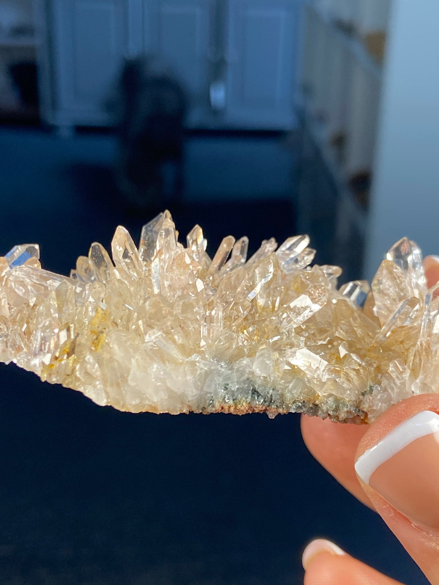 Sacred Pink & Golden Healer Lemurian Flat Bed with Fuchsite