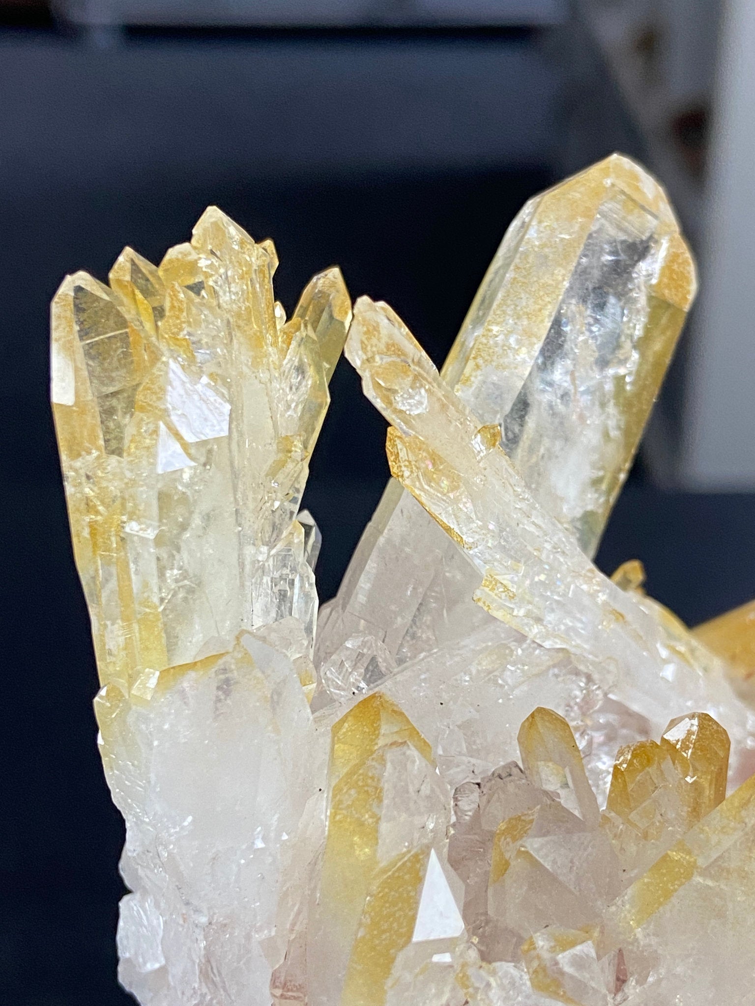 Golden Healer & Sacred Pink Lemurian Quartz Cluster