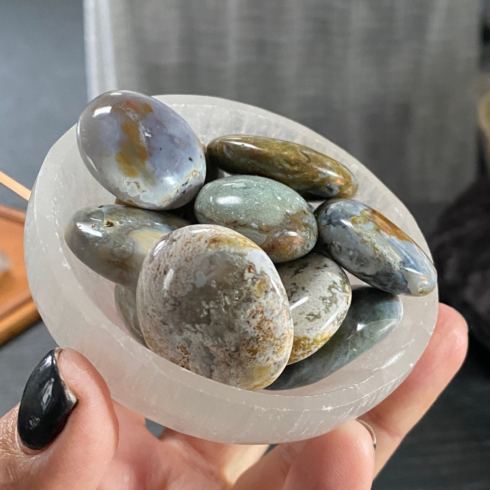 Ocean Jasper oval tumbled stones
