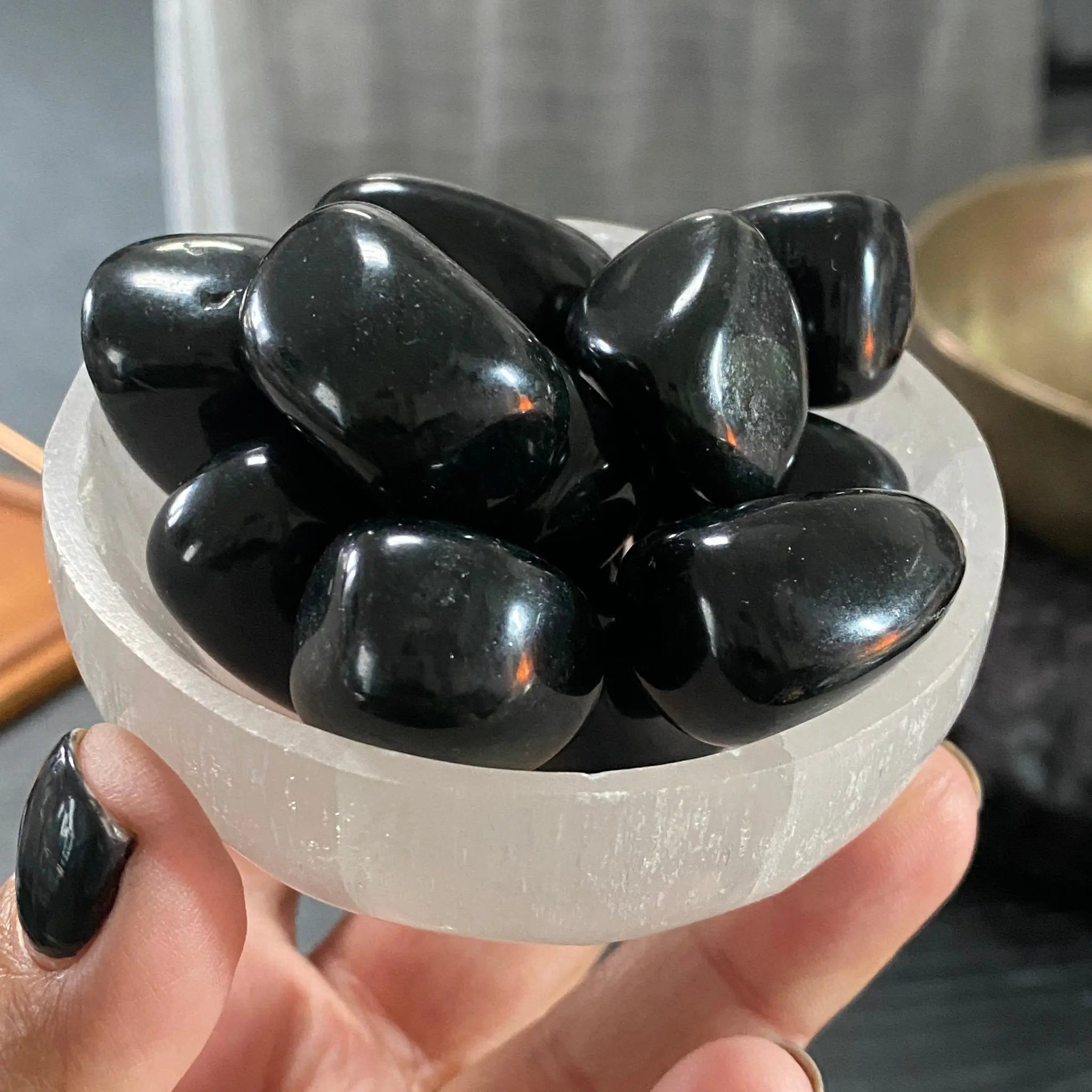 Black jade hot sale gemstone