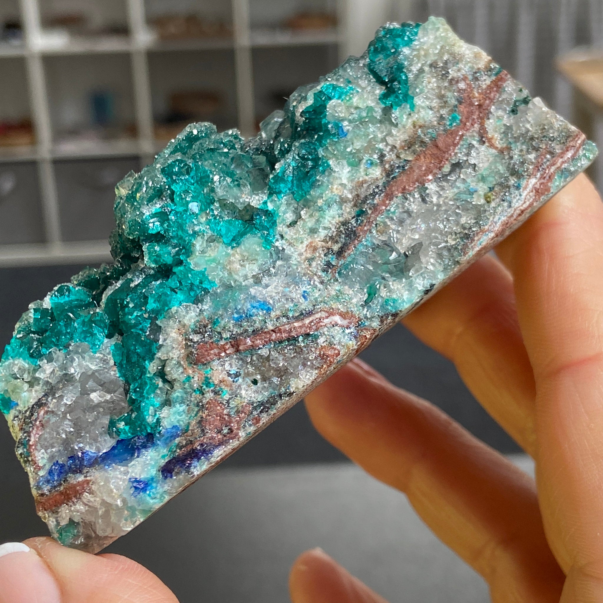 Private Collection - Dioptase with Clear Quartz