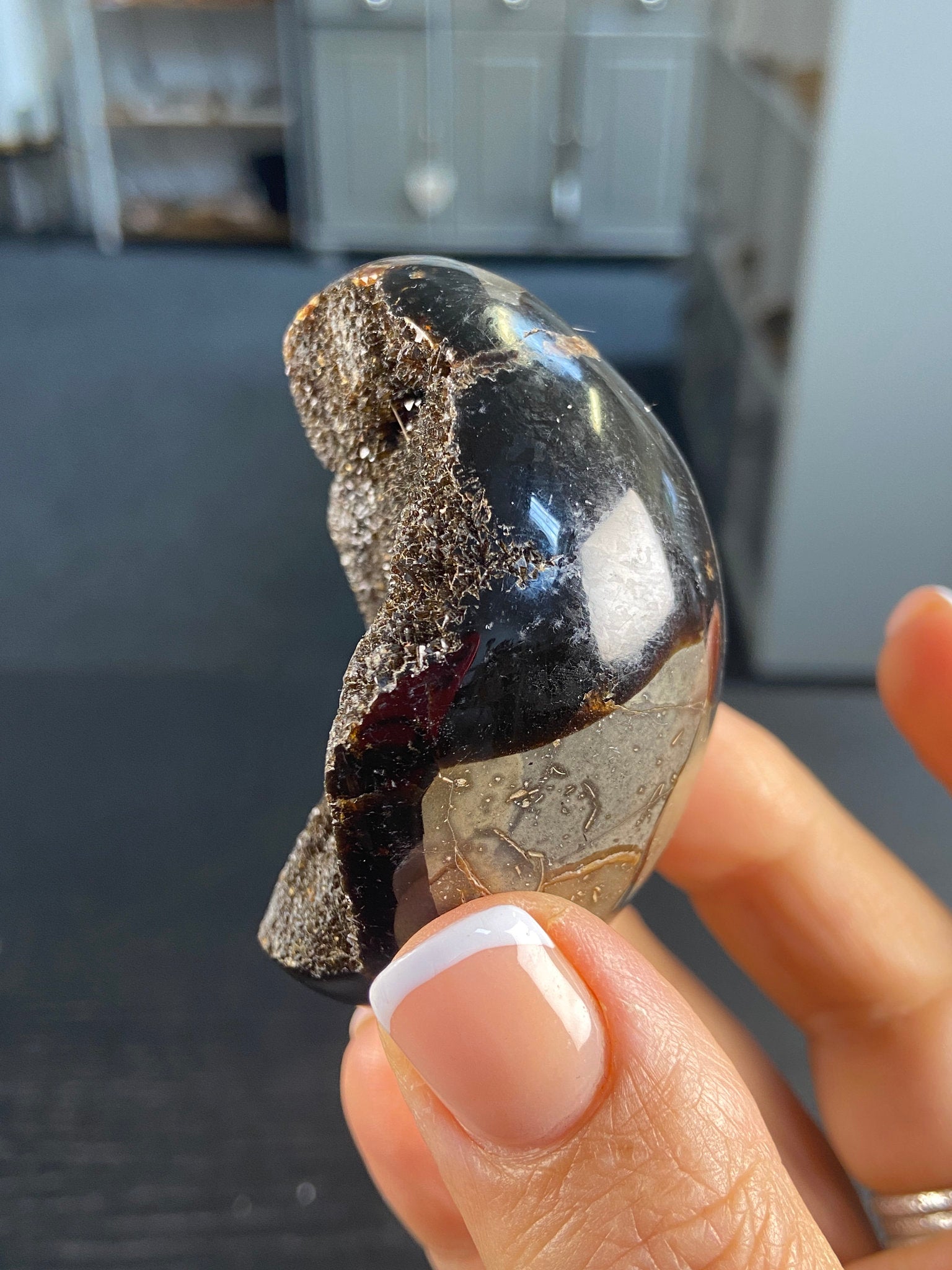 Septarian Druzy Egg – Dragon Stone of Hidden Light & Protection