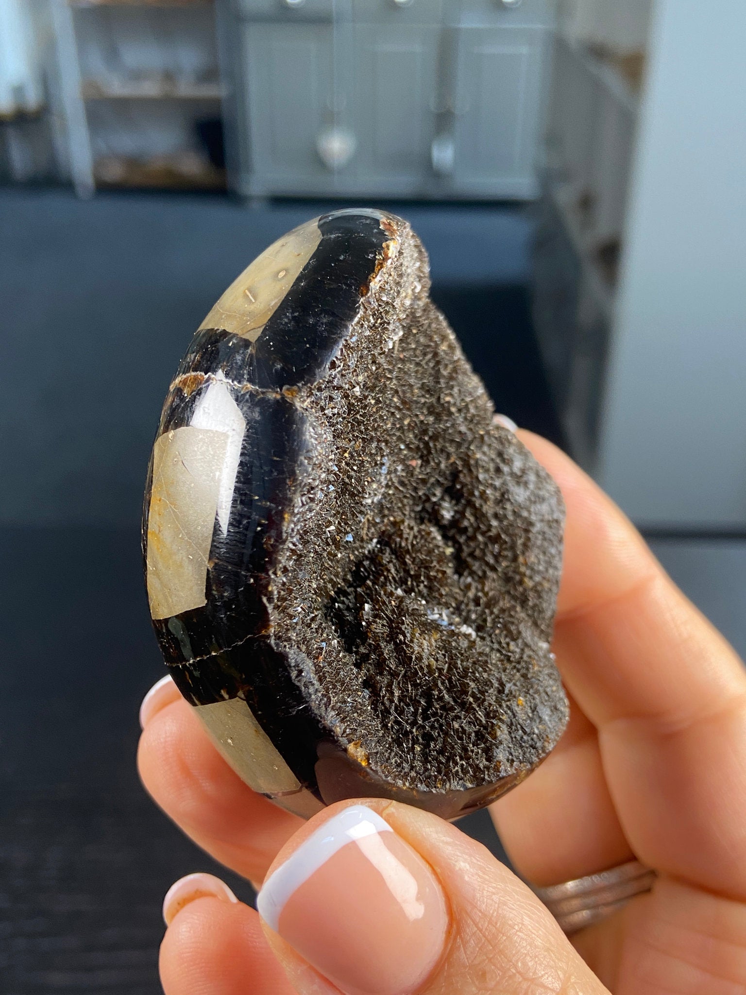Septarian Druzy Egg – Dragon Stone of Hidden Light & Protection