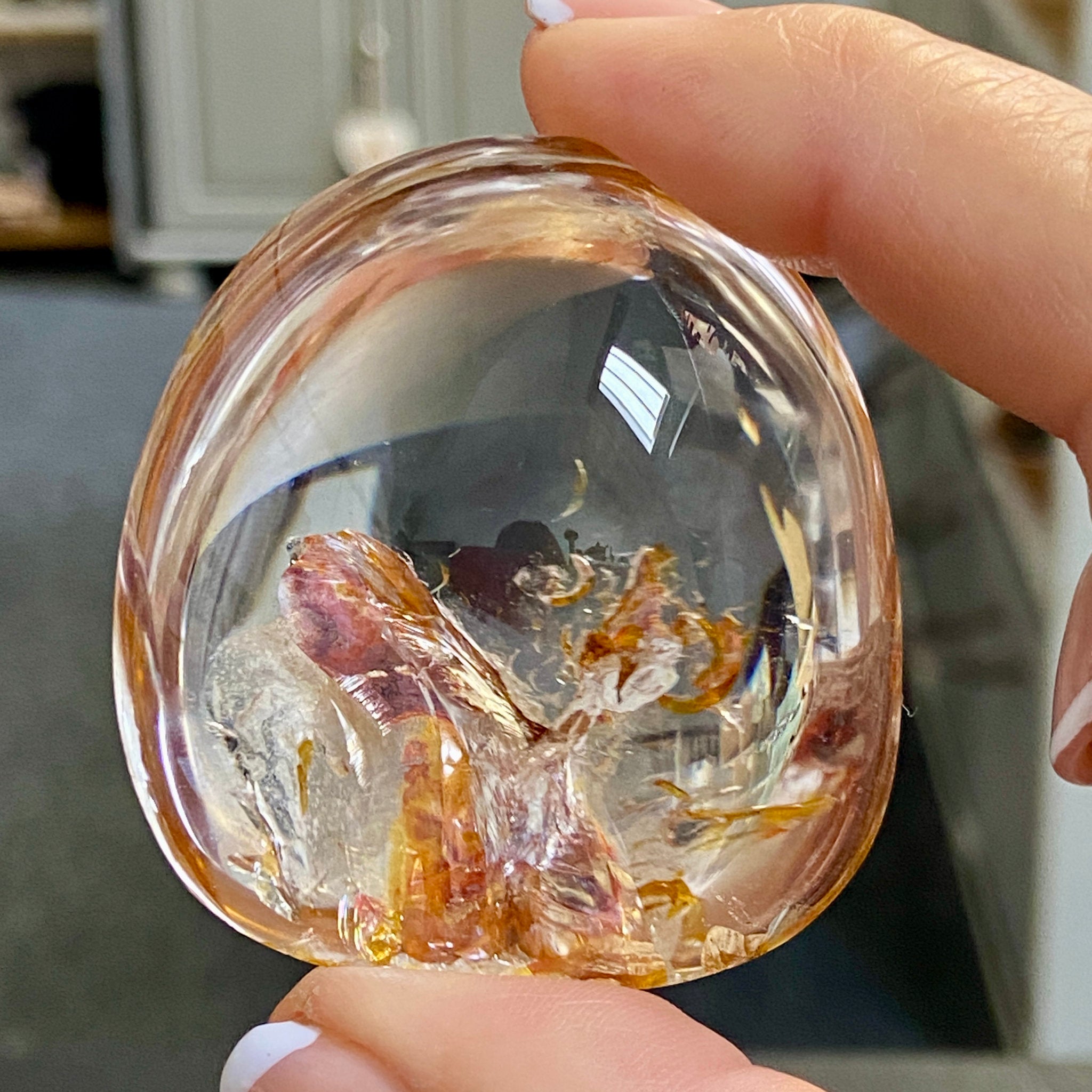 Fire Quartz with Hematite & Iron Inclusions – AAA Grade