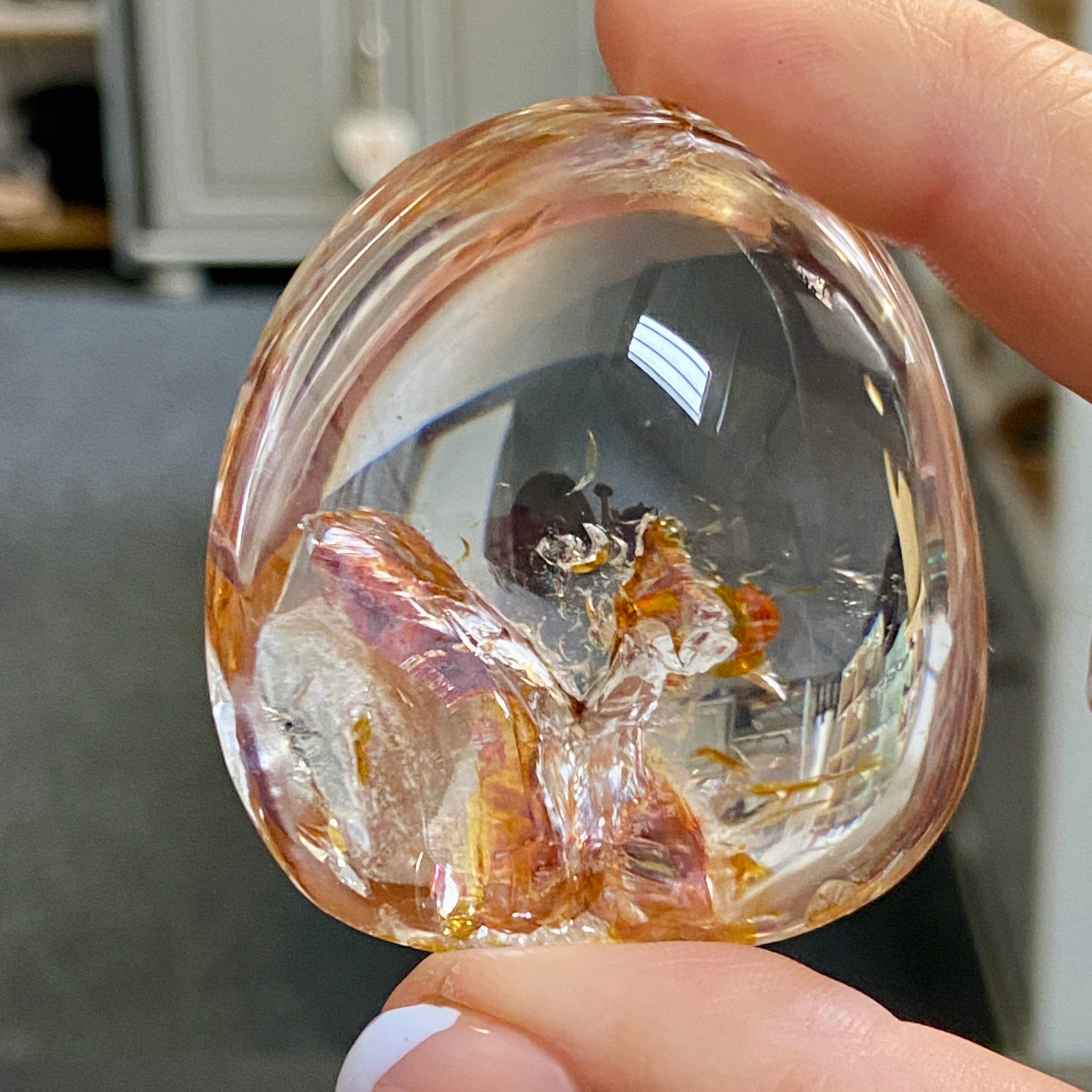 Fire Quartz with Hematite & Iron Inclusions – AAA Grade