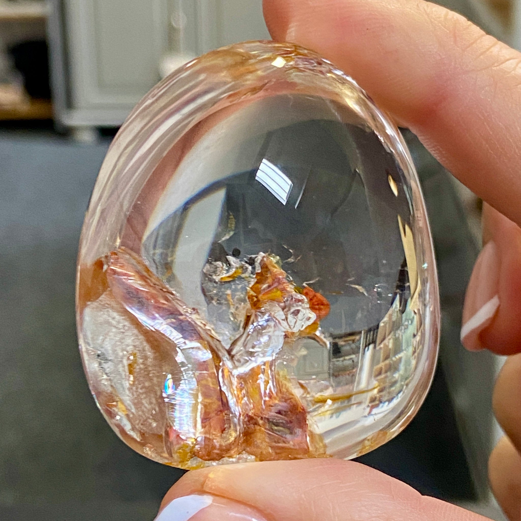 Fire Quartz with Hematite & Iron Inclusions – AAA Grade