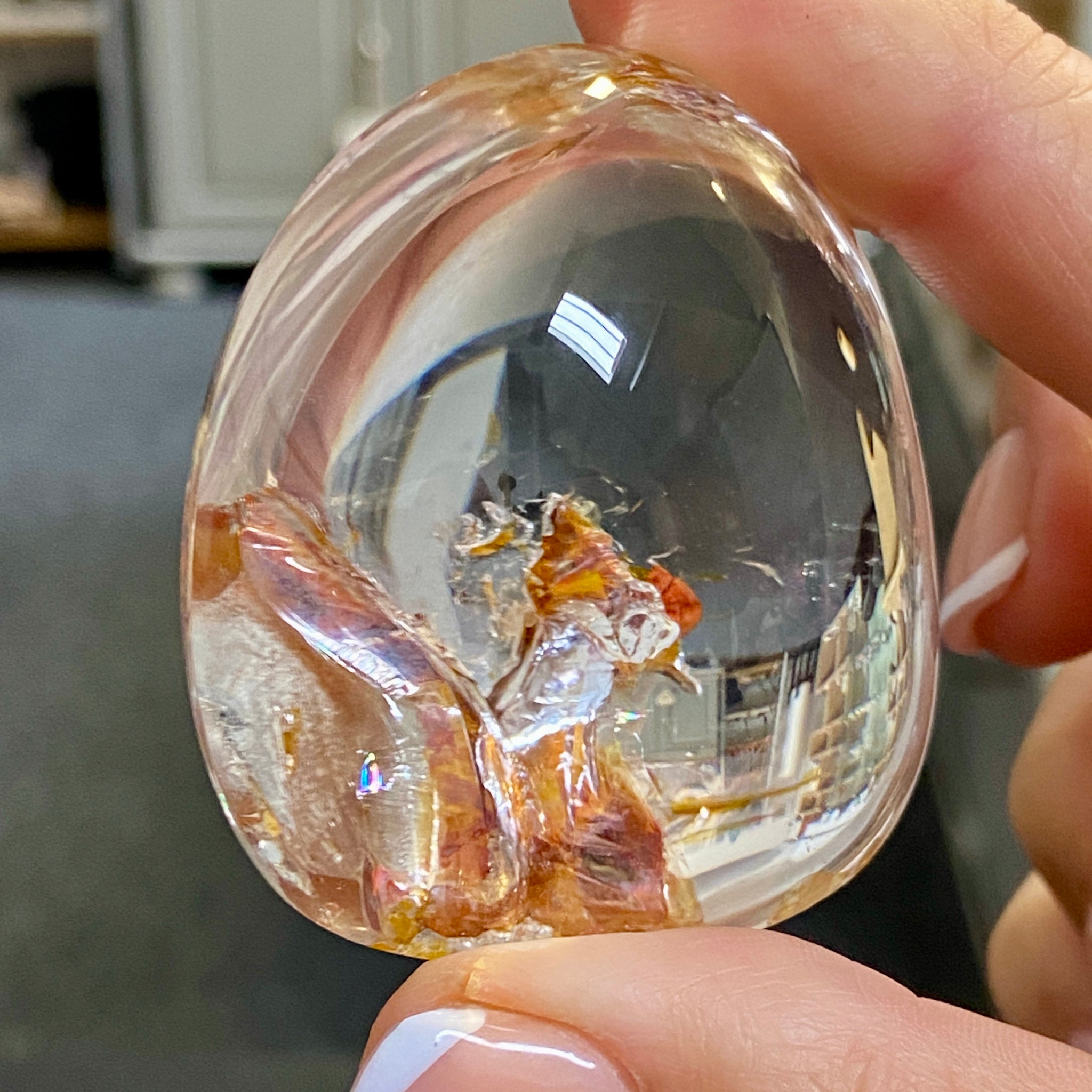 Fire Quartz with Hematite & Iron Inclusions – AAA Grade