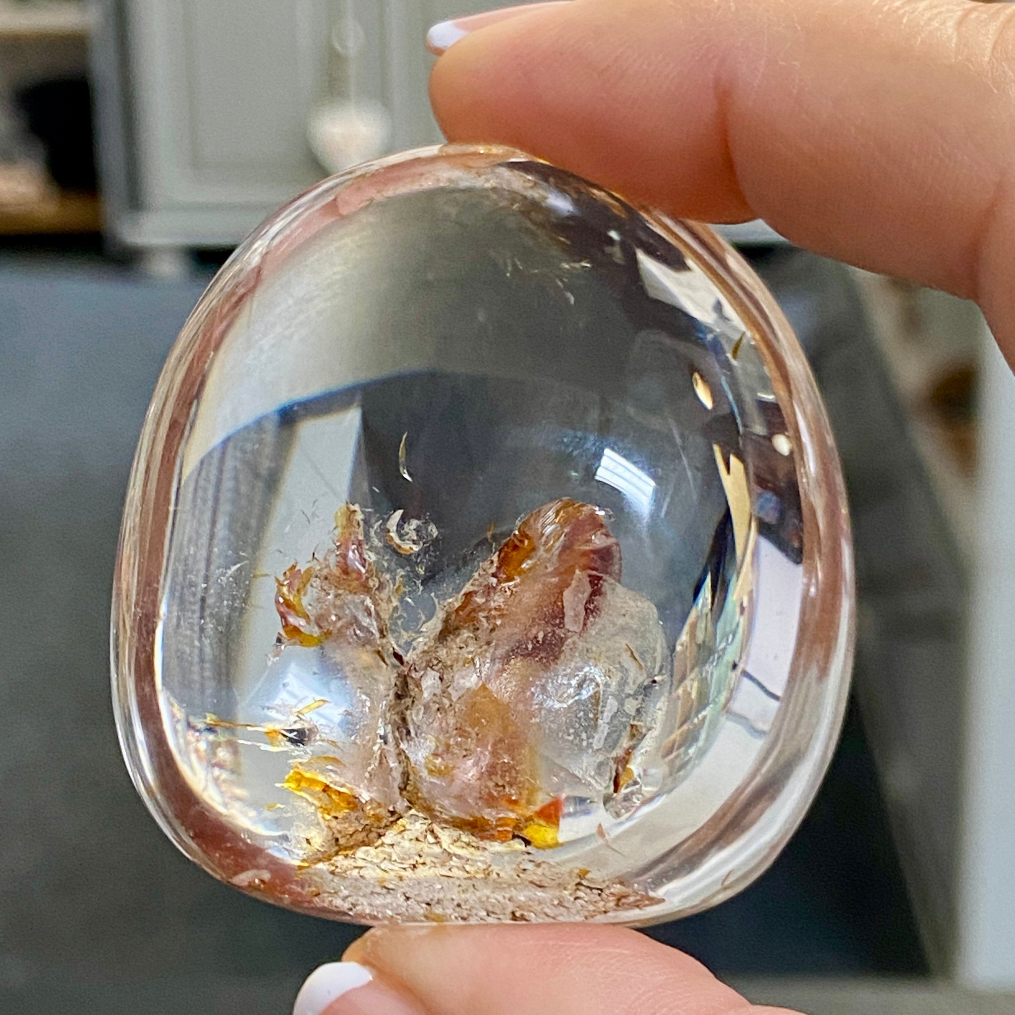 Fire Quartz with Hematite & Iron Inclusions – AAA Grade