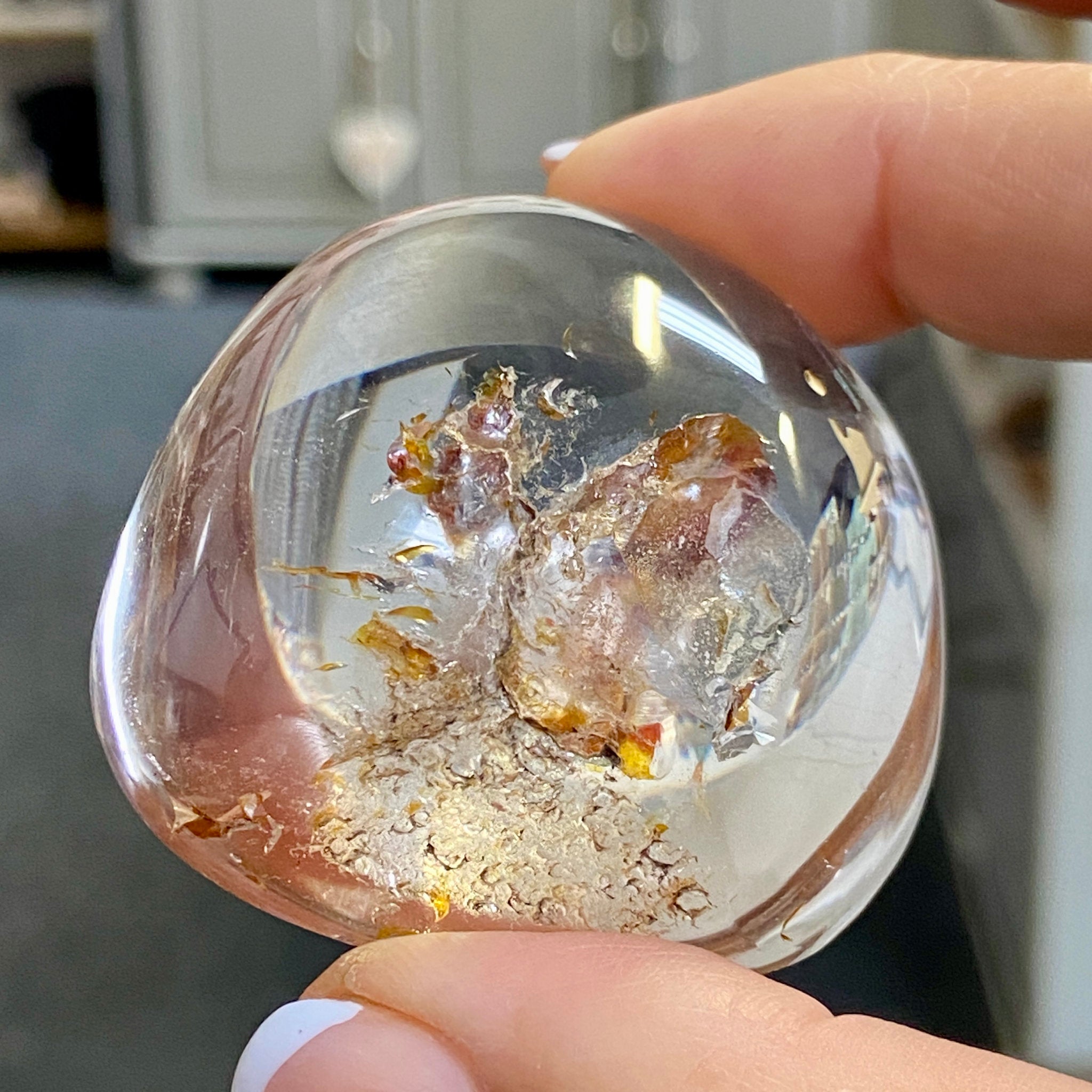 Fire Quartz with Hematite & Iron Inclusions – AAA Grade