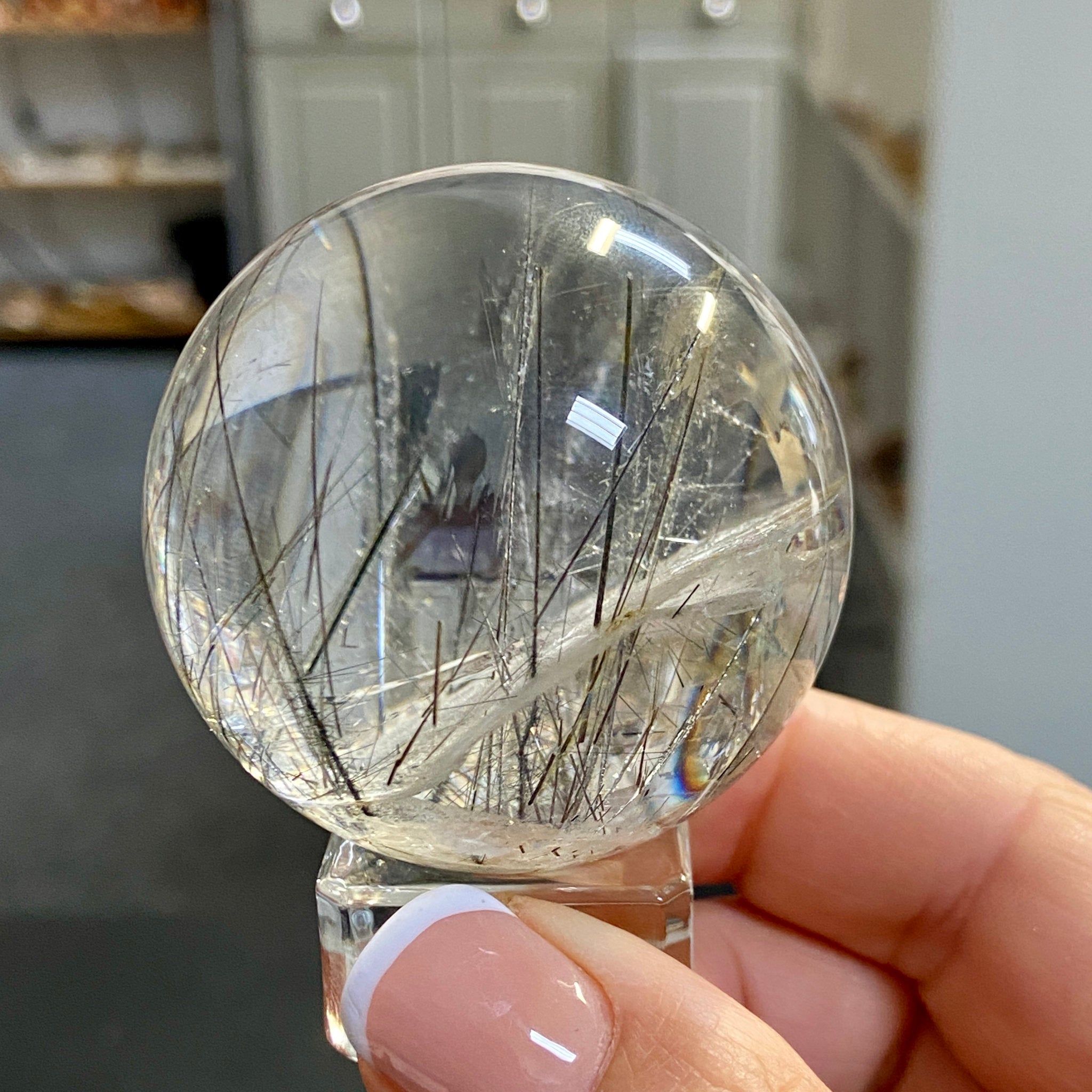 Clear Quartz with Black Tourmaline Inclusions – Brazil